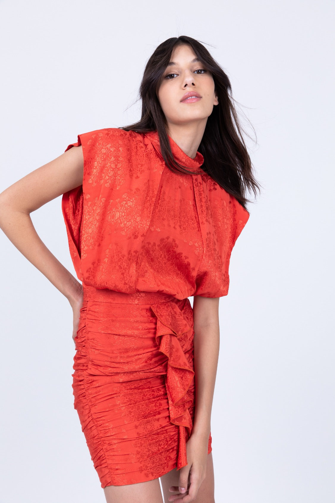 SABINA MUSAYEV - satin_viscose_with_floral_stripes_red_ss_21