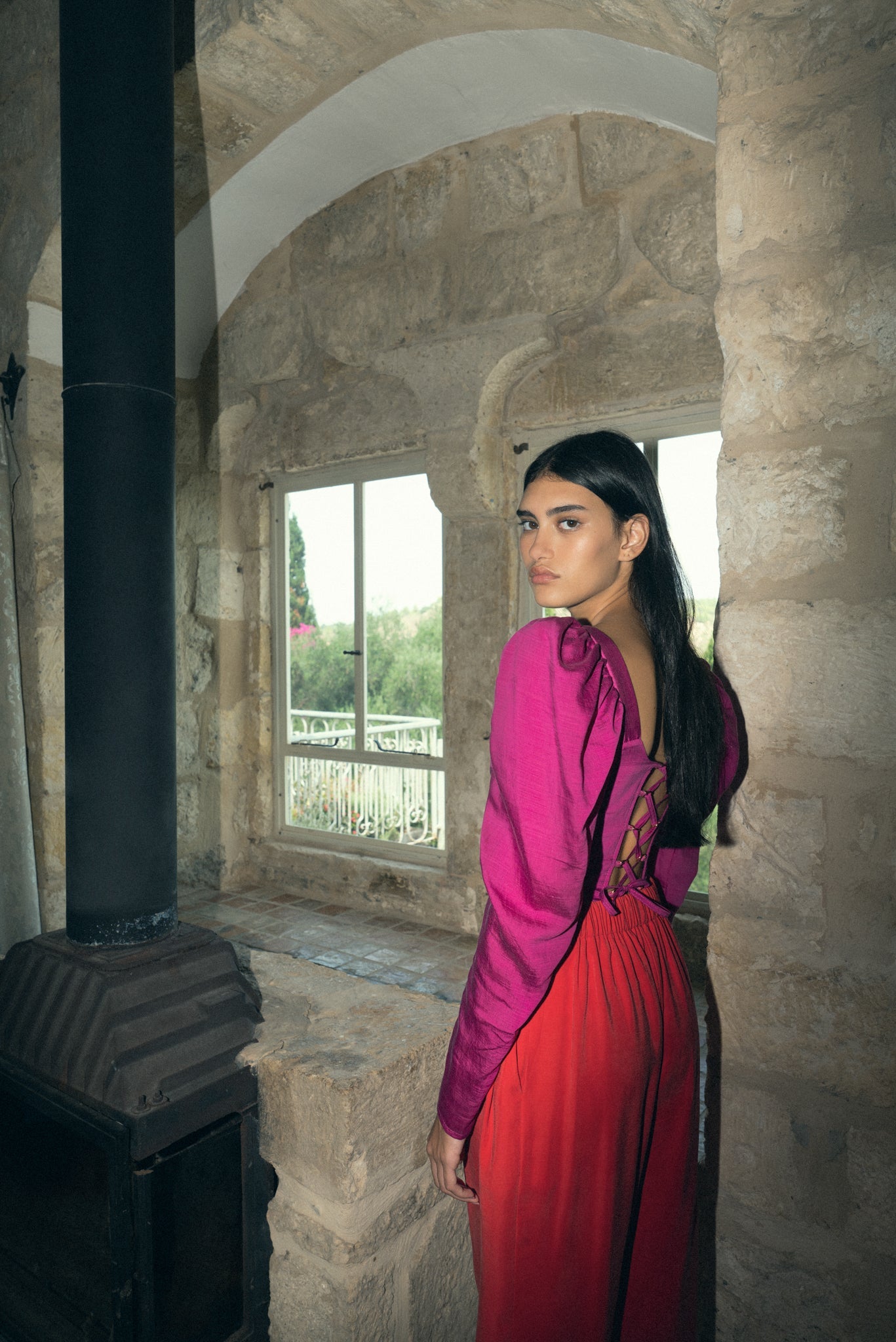 SABINA MUSAYEV - woven_viscose_blend_fuchsia_fw_22_23