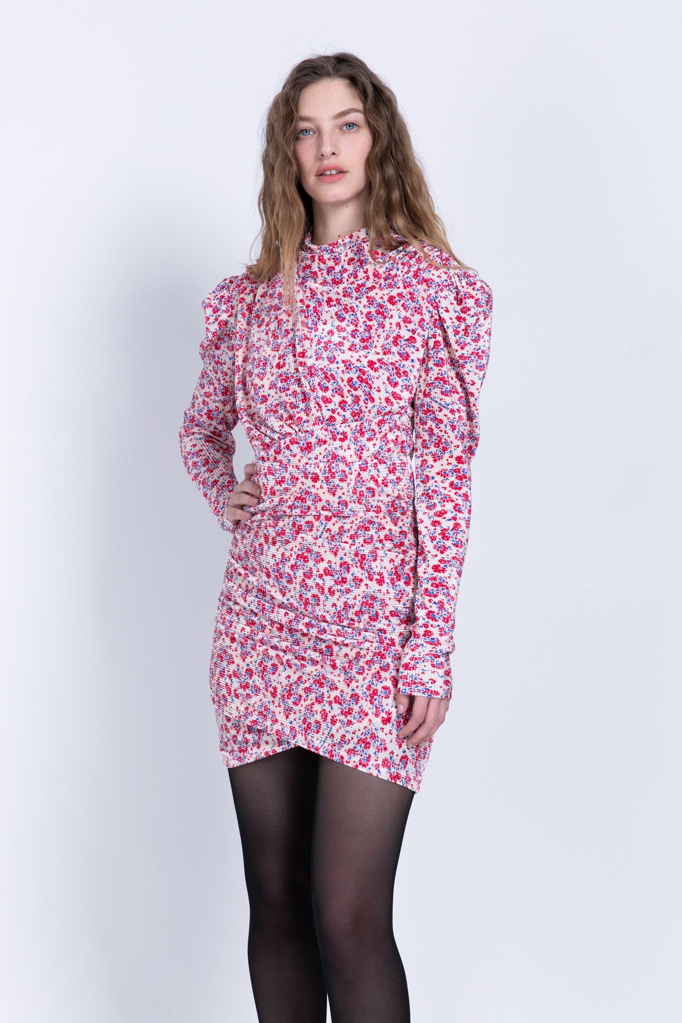 SABINA MUSAYEV - printed_pleated_knit_ivory_fw_22_23