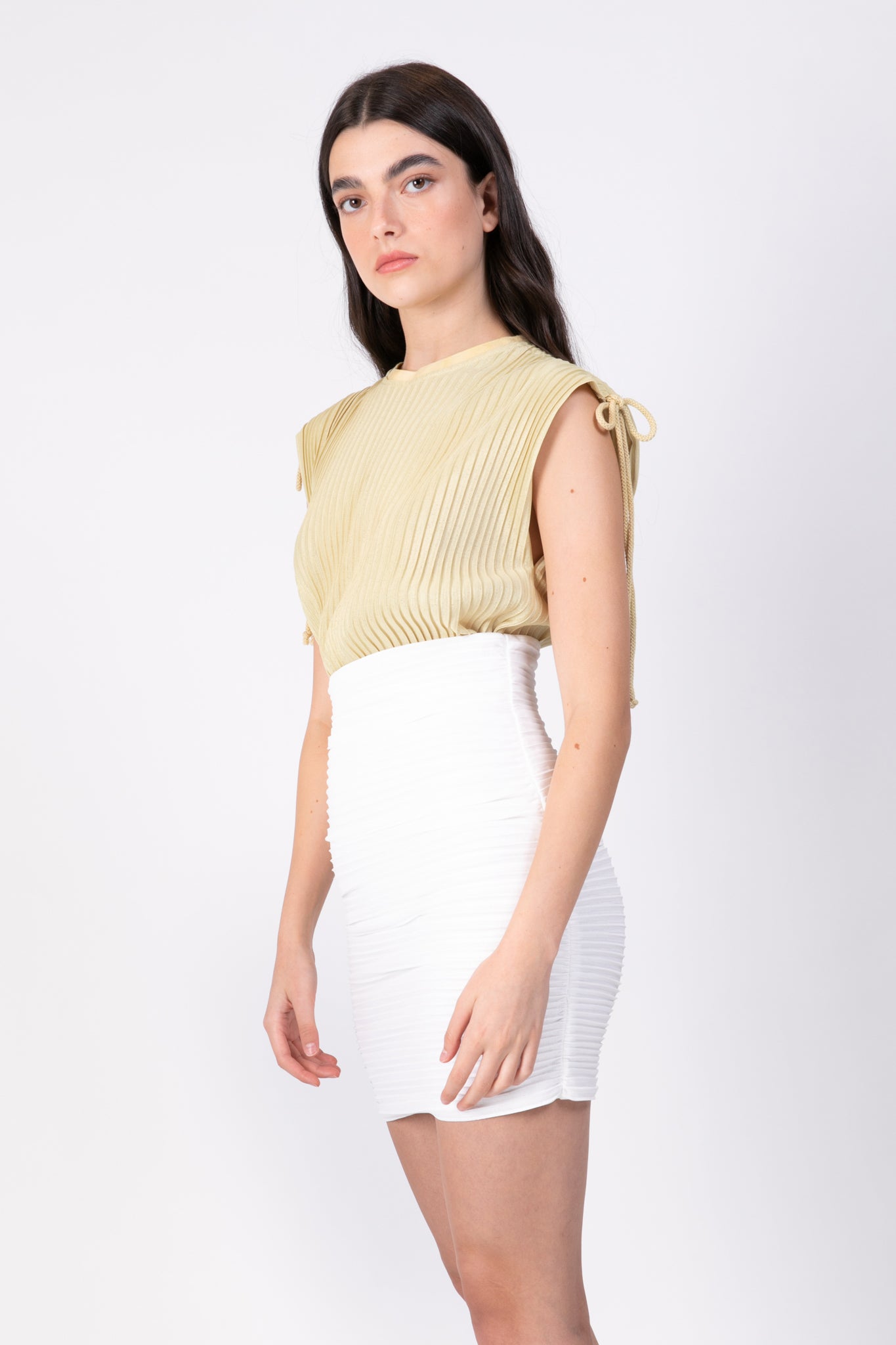 SABINA MUSAYEV - pleated_knit_white_ss_22