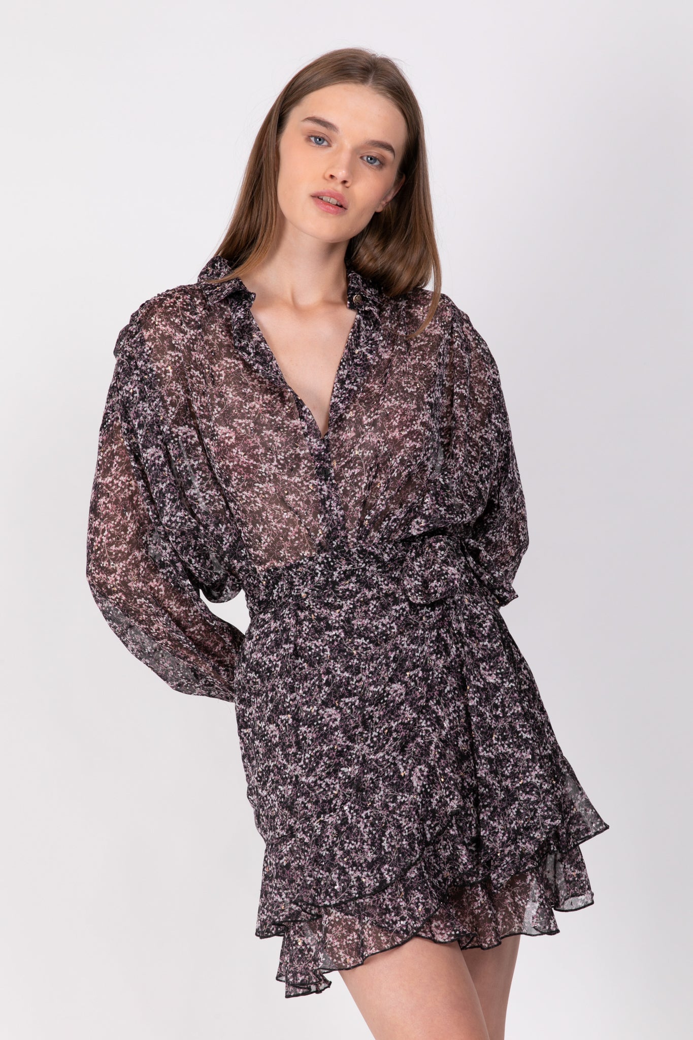 SABINA MUSAYEV - printed_chiffon_w_plumetti_black_ss_22
