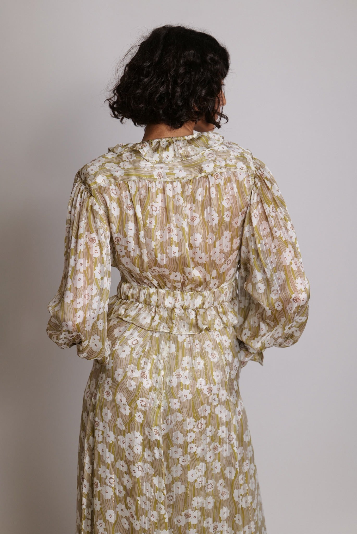 SABINA MUSAYEV - botanical_vine_chiffon_w_lurex_lime