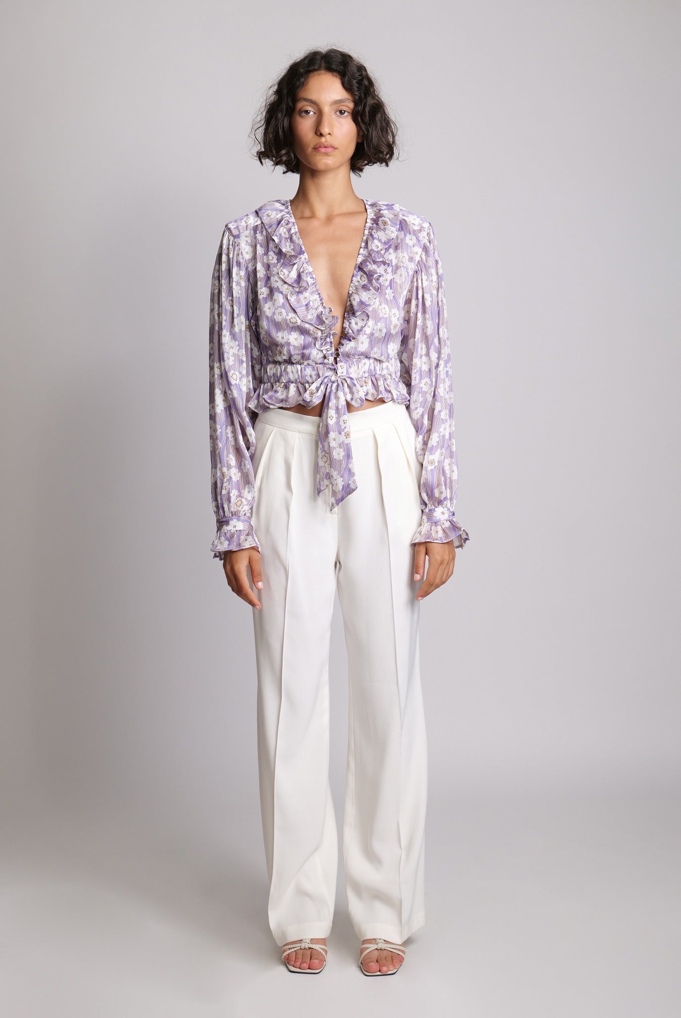SABINA MUSAYEV - botanical_vine_chiffon_w_lurex_lilac
