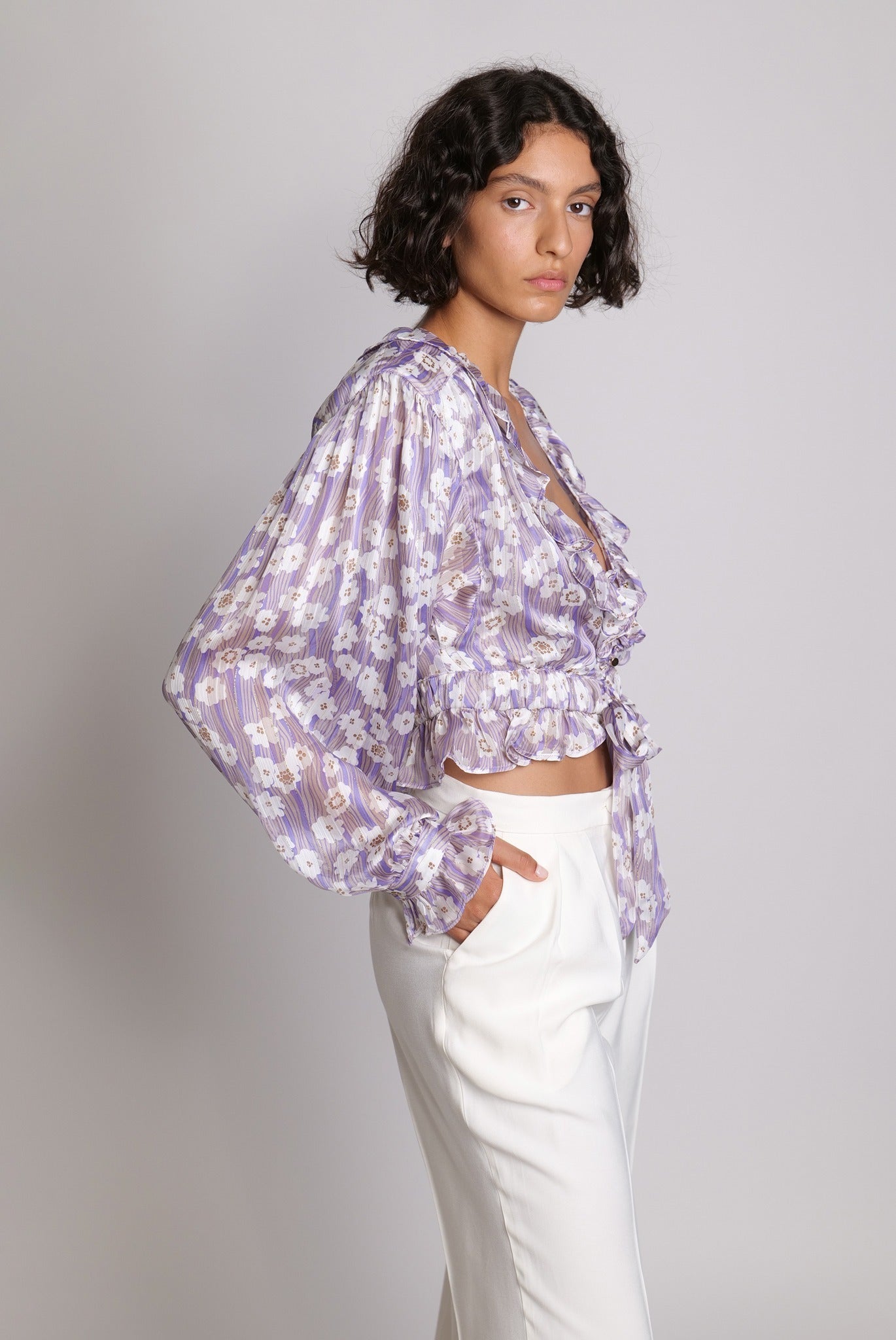 SABINA MUSAYEV - botanical_vine_chiffon_w_lurex_lilac