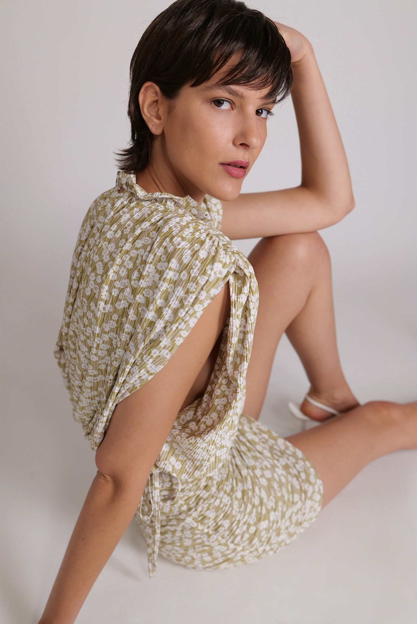 SABINA MUSAYEV - botanical_vine_pleated_knit_lime