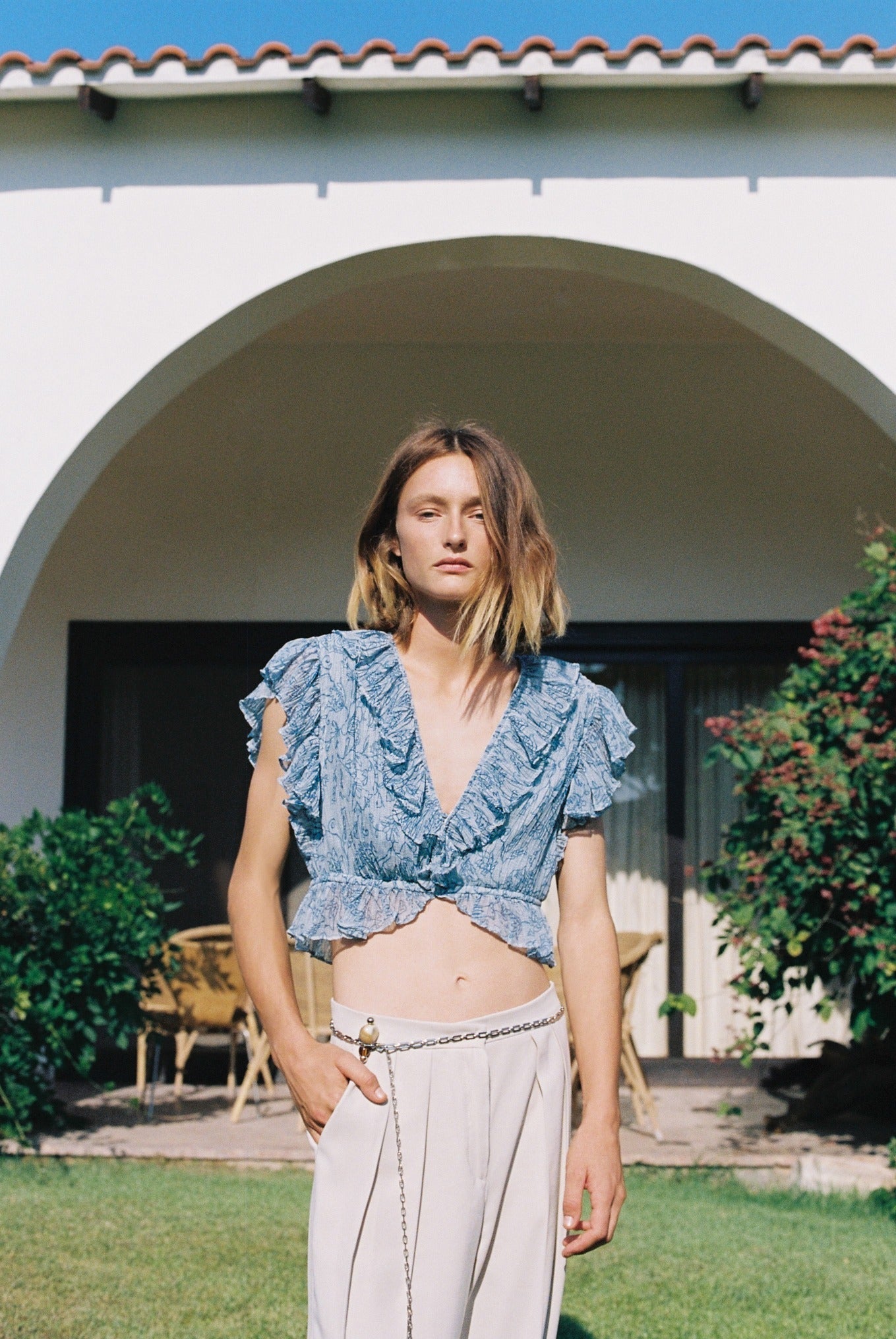 SABINA MUSAYEV - folk_pleated_chiffon_aqua_23_24