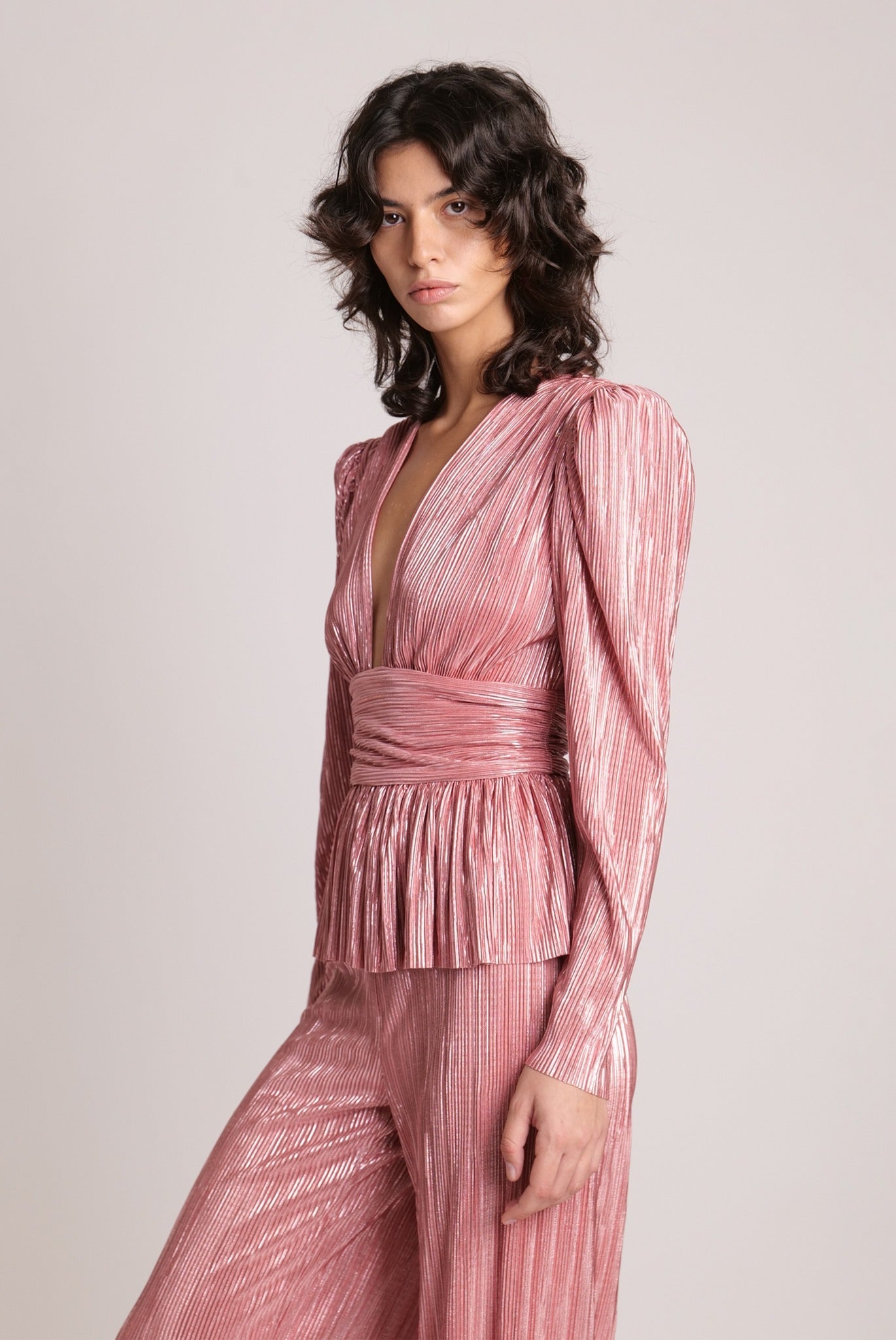 SABINA MUSAYEV - pleated_knit_w_foil_antique_rose_23_24