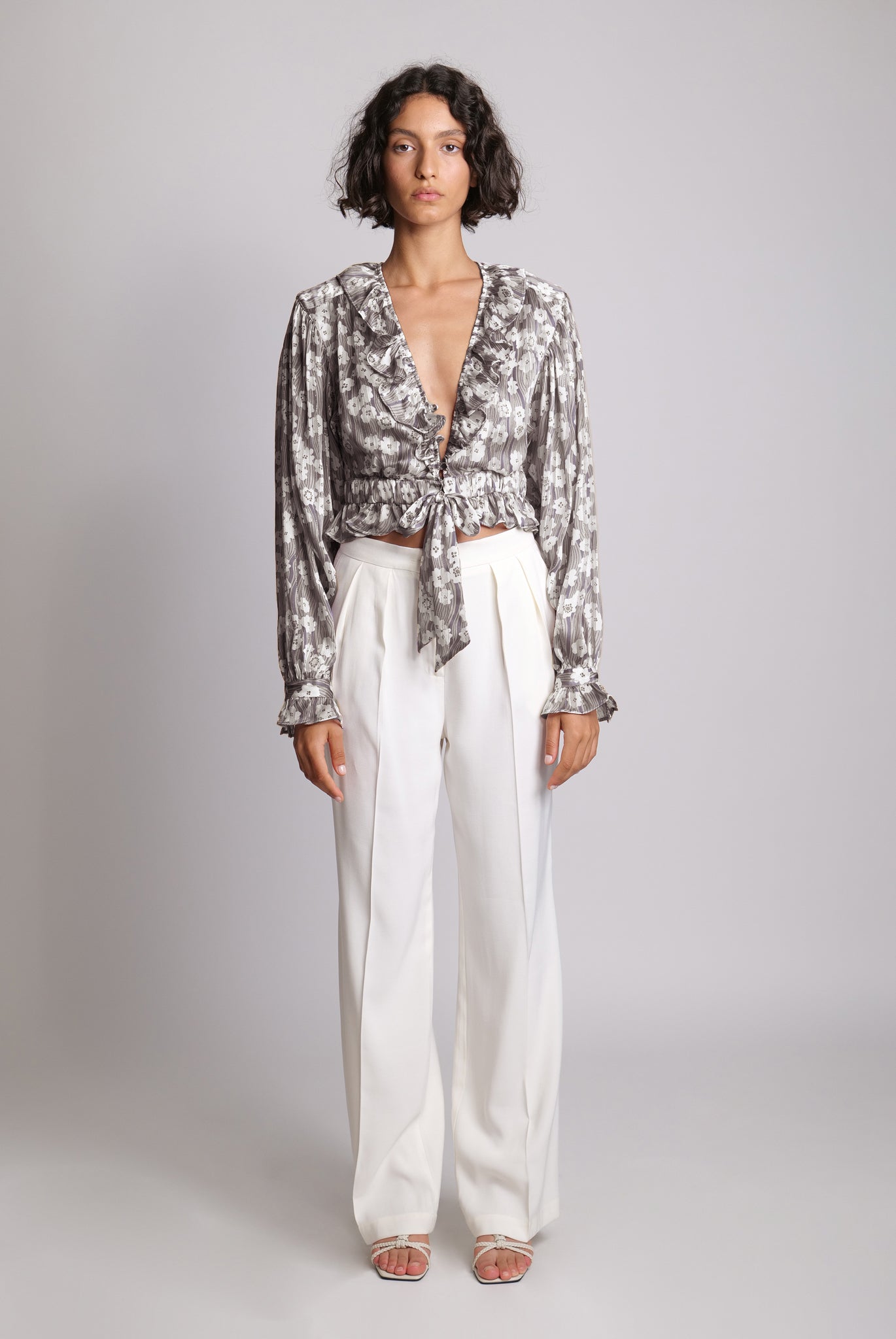 SABINA MUSAYEV - botanical_vine_chiffon_w_lurex_black