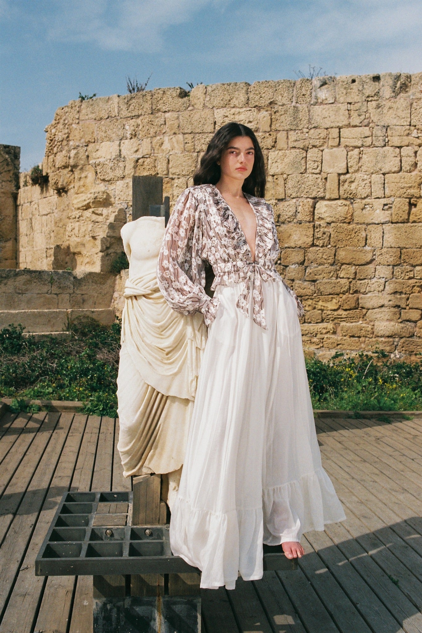 SABINA MUSAYEV - botanical_vine_chiffon_w_lurex_brown