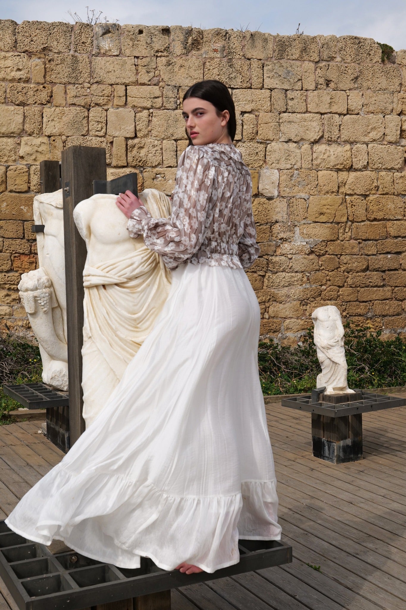 SABINA MUSAYEV - botanical_vine_chiffon_w_lurex_brown