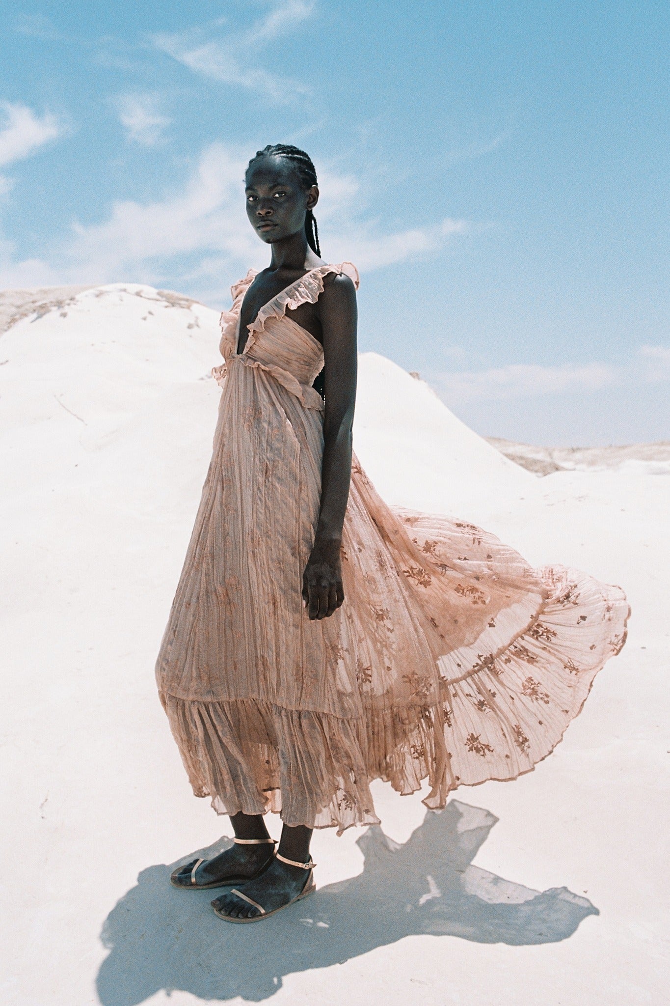 SABINA MUSAYEV - pleated_chiffon_w_emb_cream_latte_summer_24