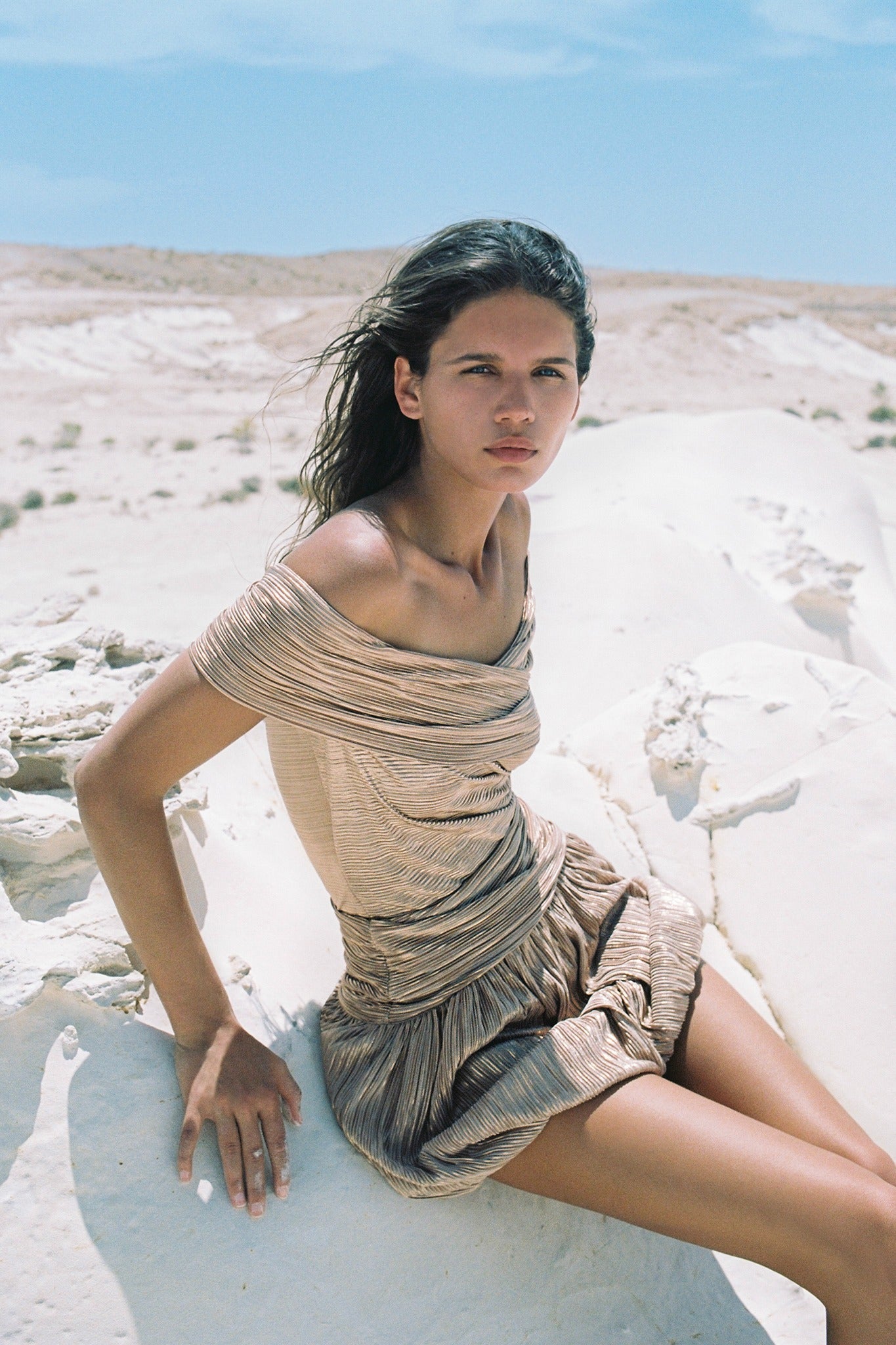 SABINA MUSAYEV - pleated_knit_w_foil_pecan_summer_24