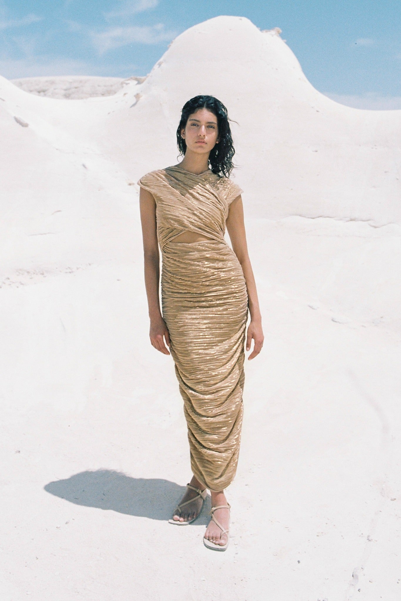 SABINA MUSAYEV - pleated_knit_w_foil_pecan_summer_24