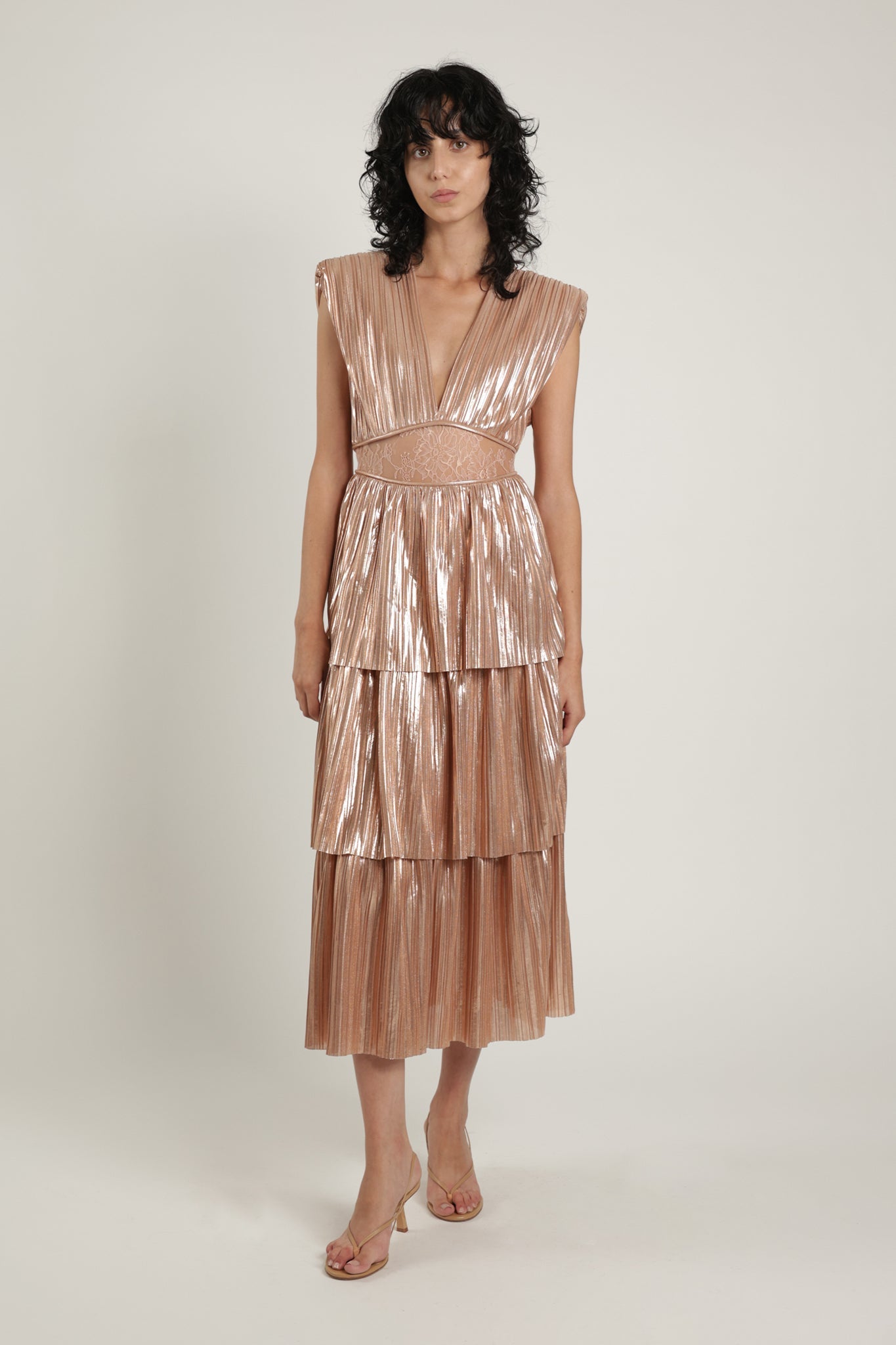 SABINA MUSAYEV - foil_pleated_knit_rose_gold_summer_24
