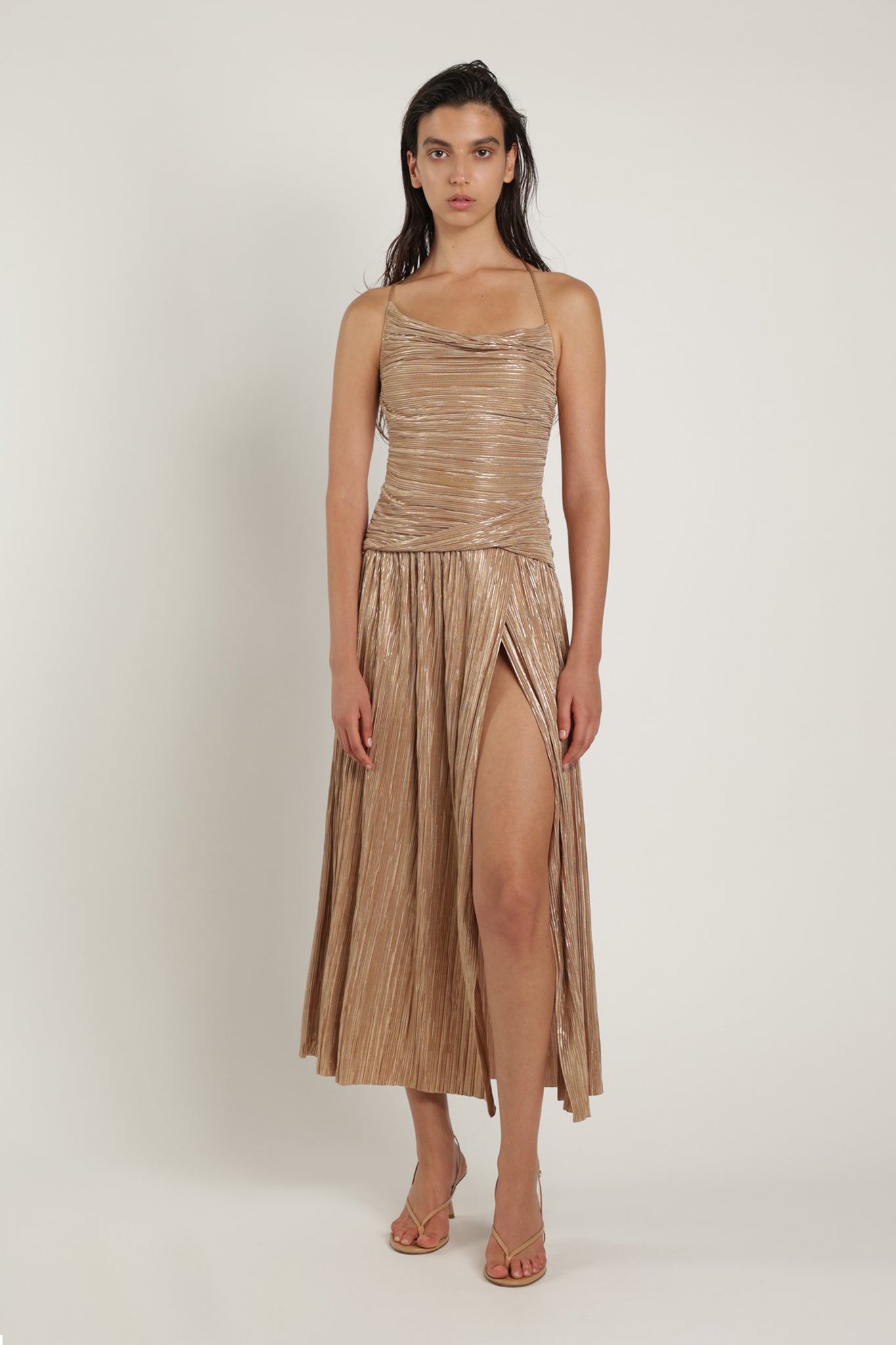 SABINA MUSAYEV - pleated_knit_w_foil_pecan_summer_24