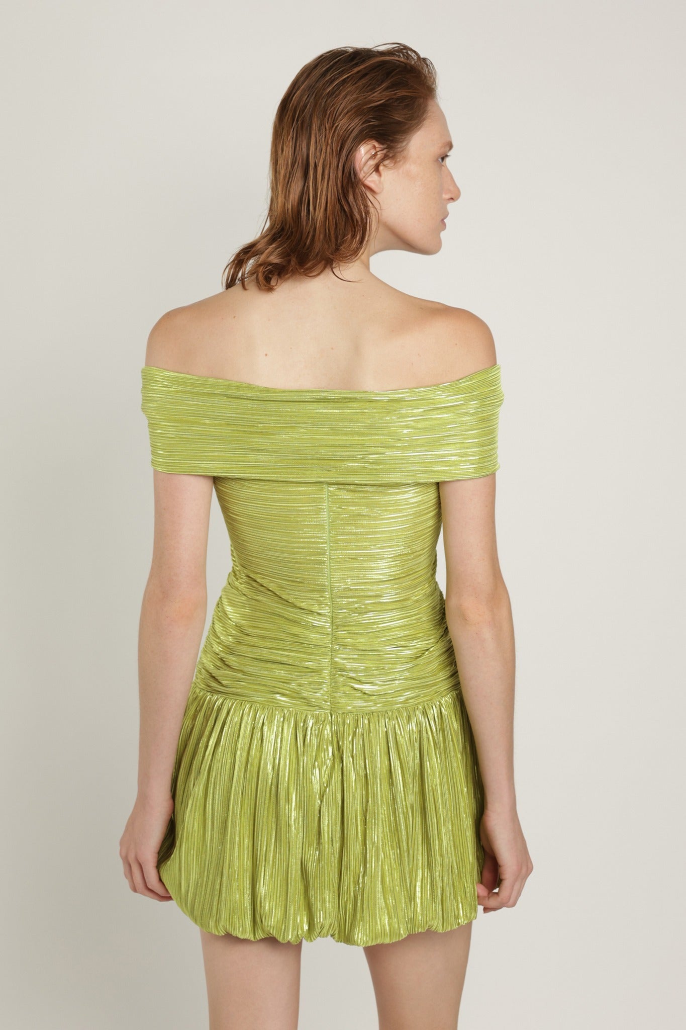 SABINA MUSAYEV - pleated_knit_w_foil_lime_green_summer_24