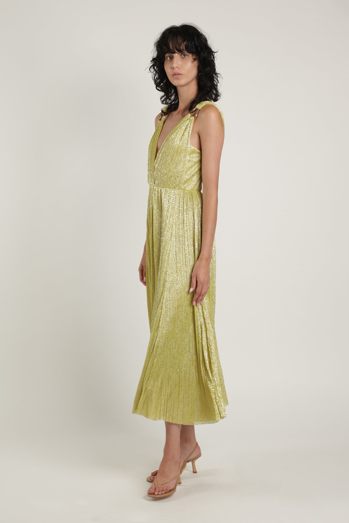 SABINA MUSAYEV - pleated_knit_w_speckled_foil_sunny_lime_summer_24