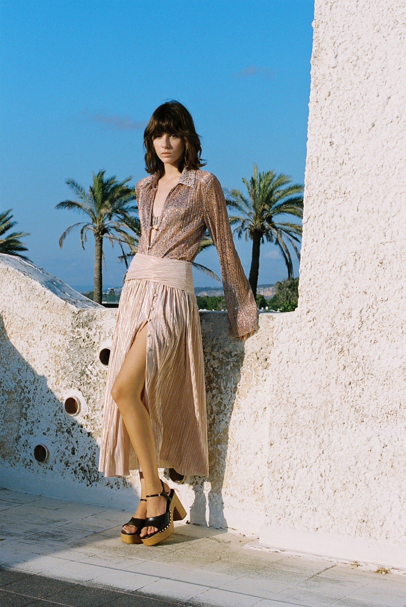 SABINA MUSAYEV - pleated_knit_w_foil_pearl_blush_fw_23_24