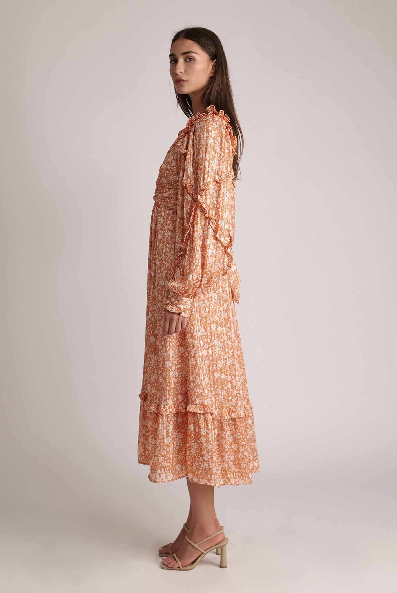 SABINA MUSAYEV - floral_chiffon_w_lurex_tangerine_print_spring_24