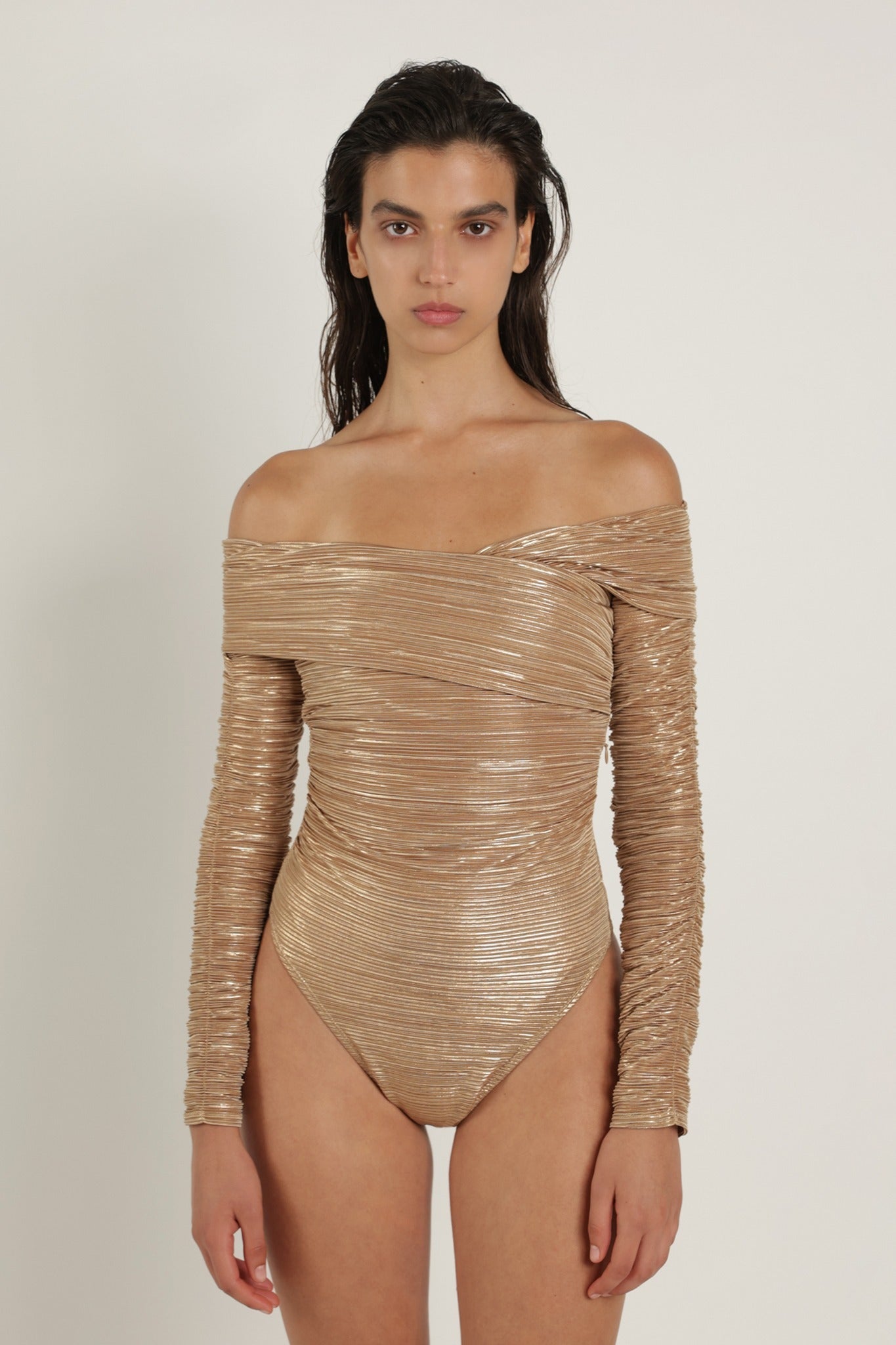 SABINA MUSAYEV - pleated_knit_w_foil_pecan_summer_24