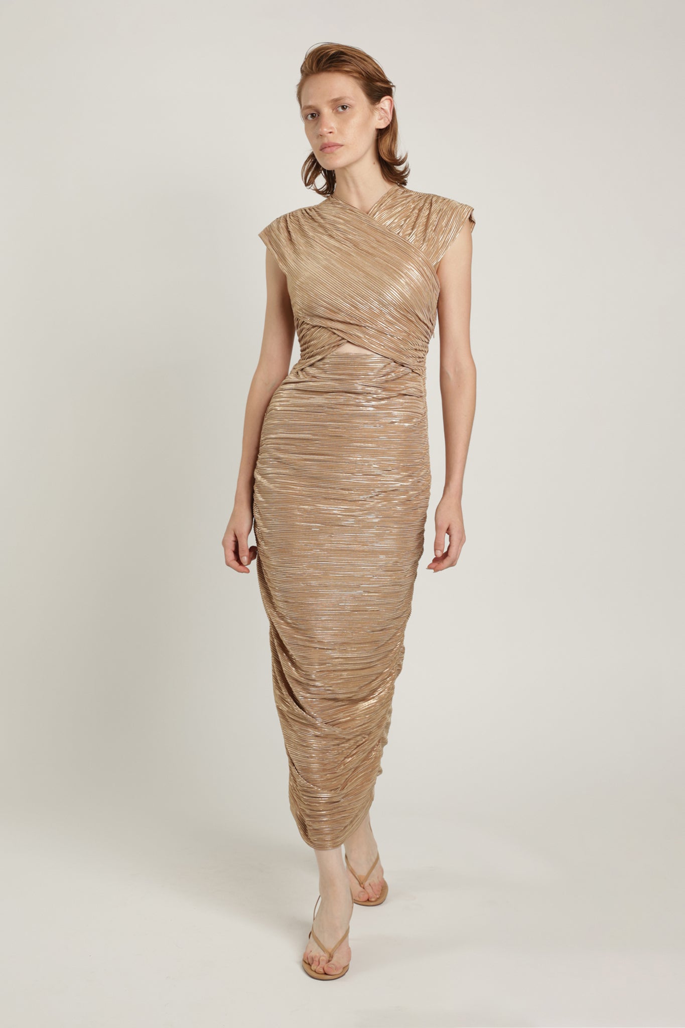 SABINA MUSAYEV - pleated_knit_w_foil_pecan_summer_24