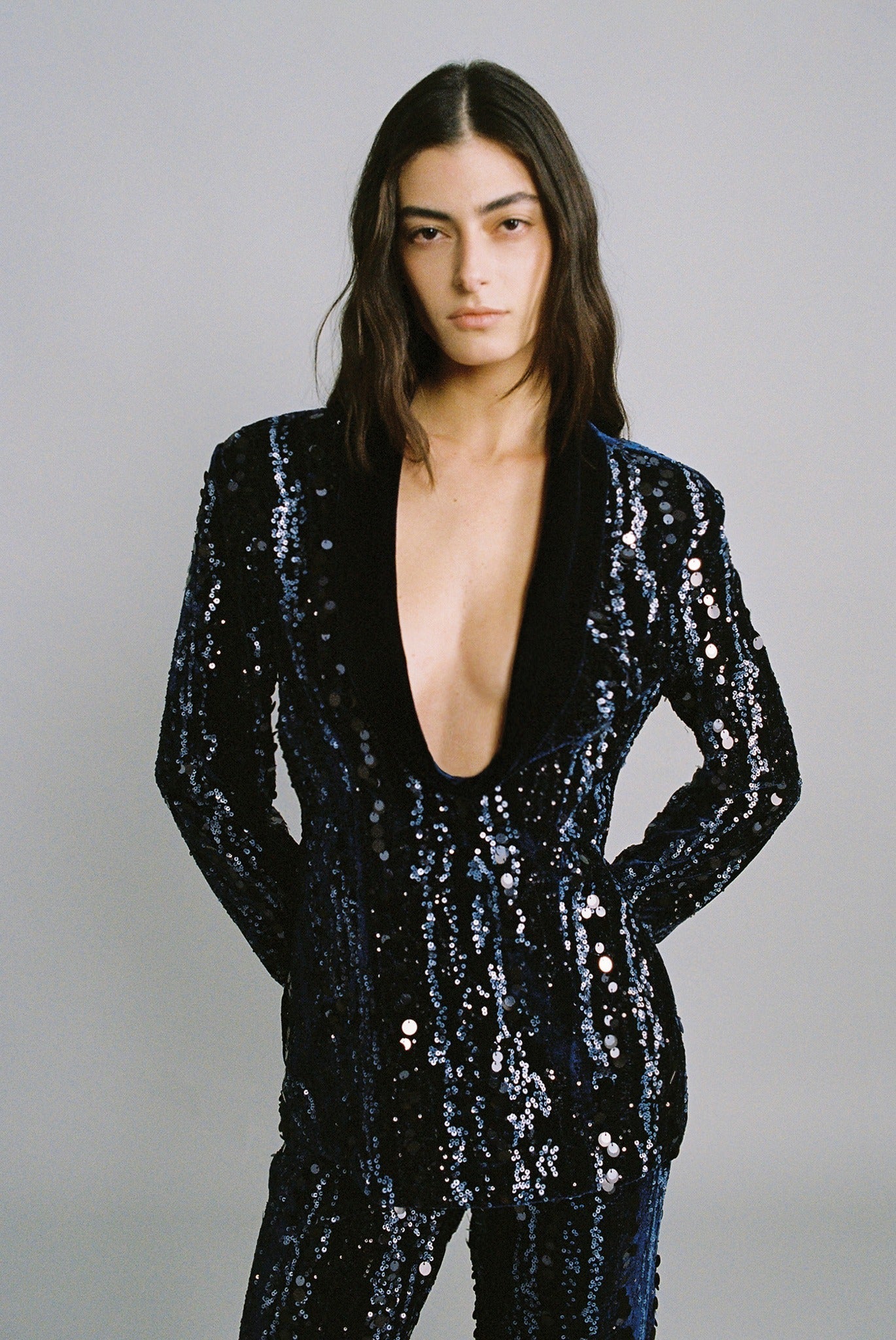 SABINA MUSAYEV - stripe_sequins_on_velvet_navy_fw_24_25