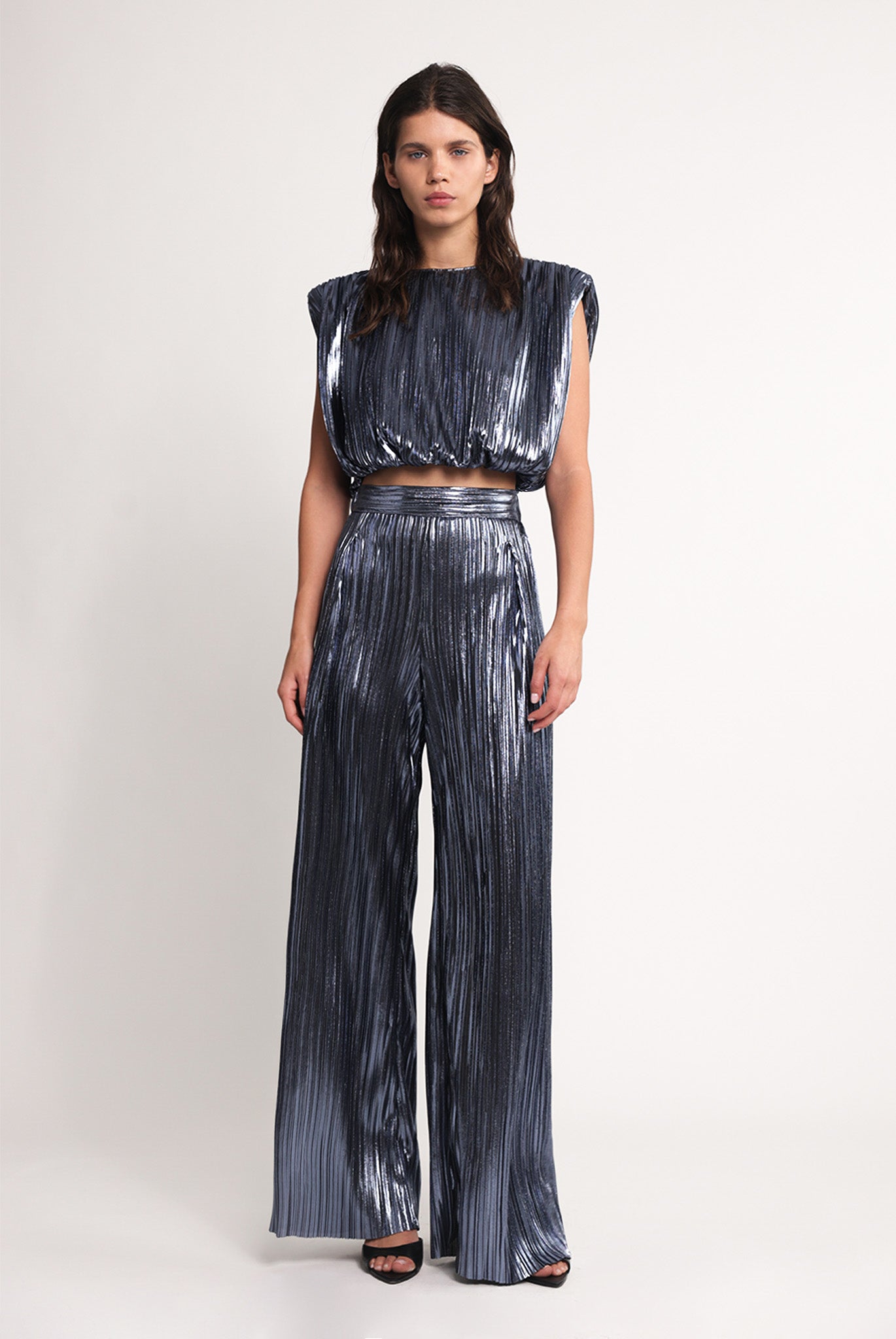 SABINA MUSAYEV - foil_pleated_knit_steel_blue_spring_25