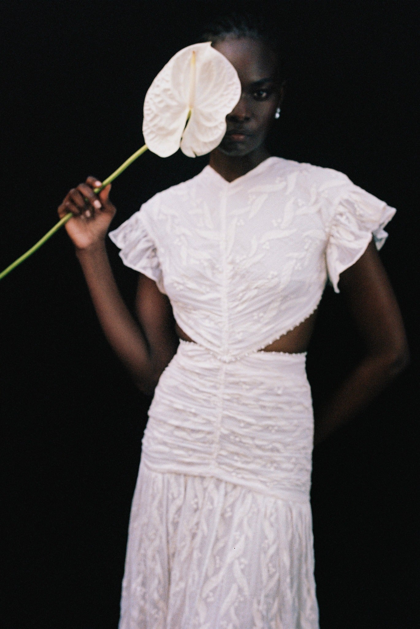 SABINA MUSAYEV - pleated_chiffon_w._floral_emb_ivory_bridal_25