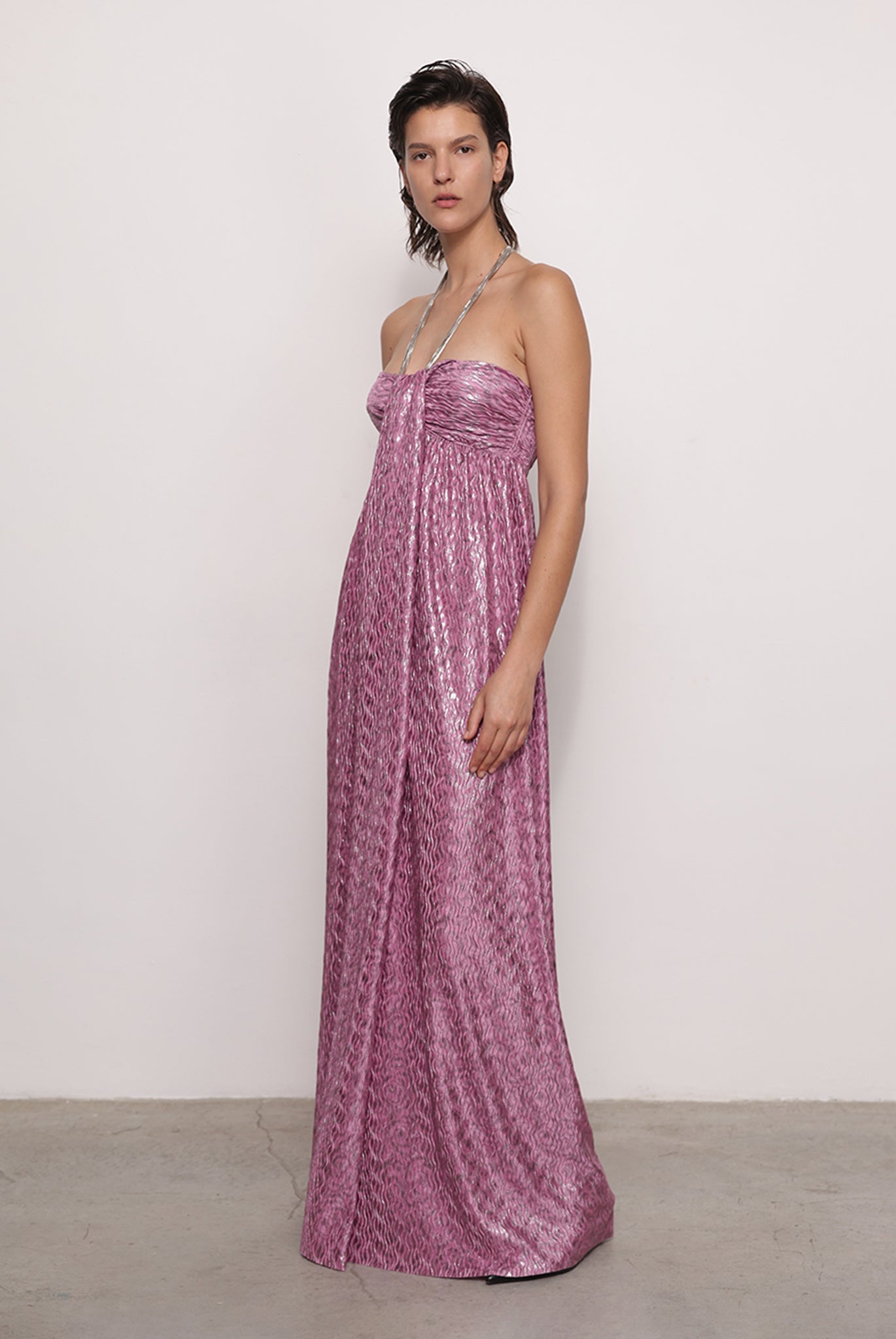 SABINA MUSAYEV - pleated_knit_w._foil_mauve_fw_25_26