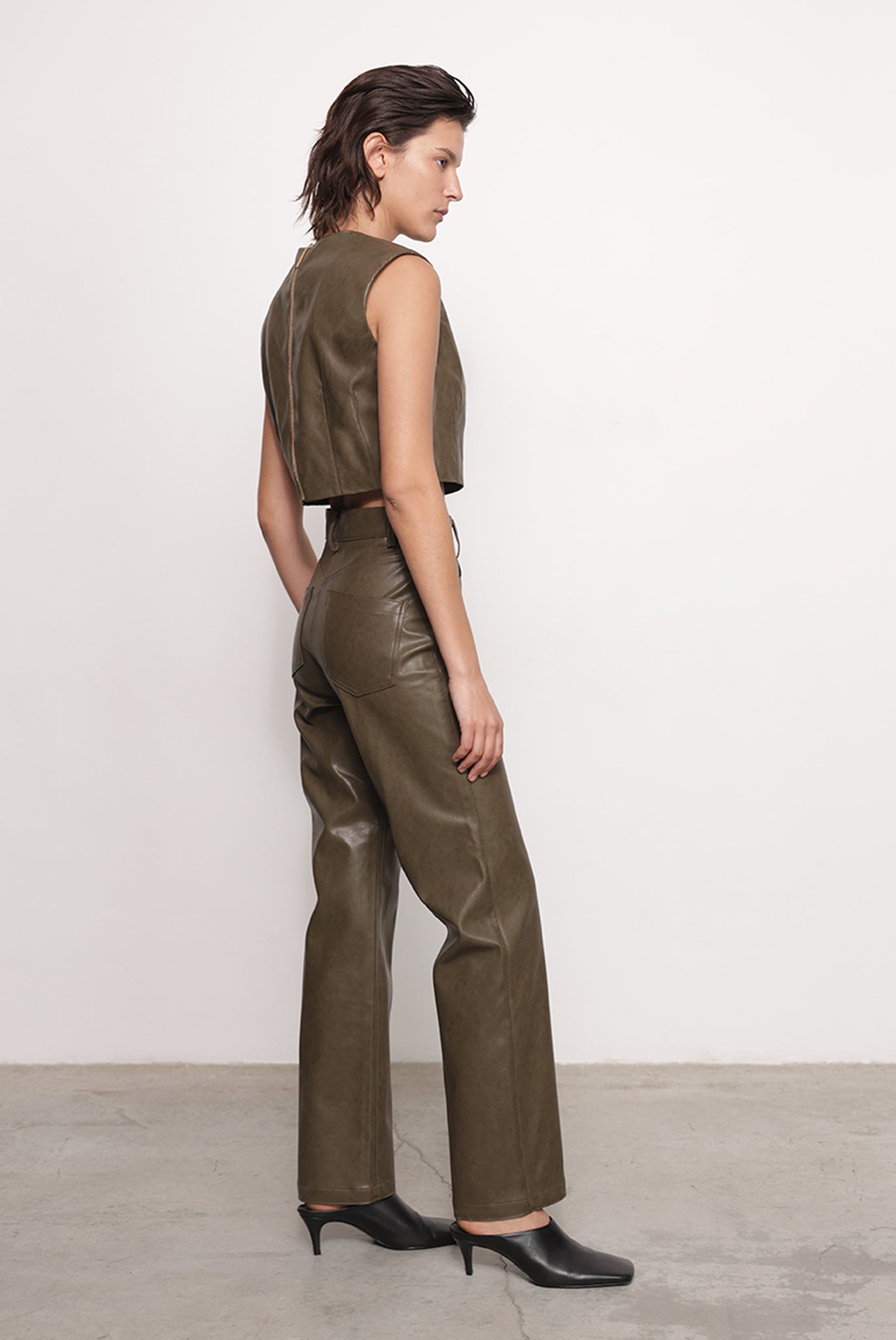 SABINA MUSAYEV - vegan_lether_dark_khaki_fw_25_26