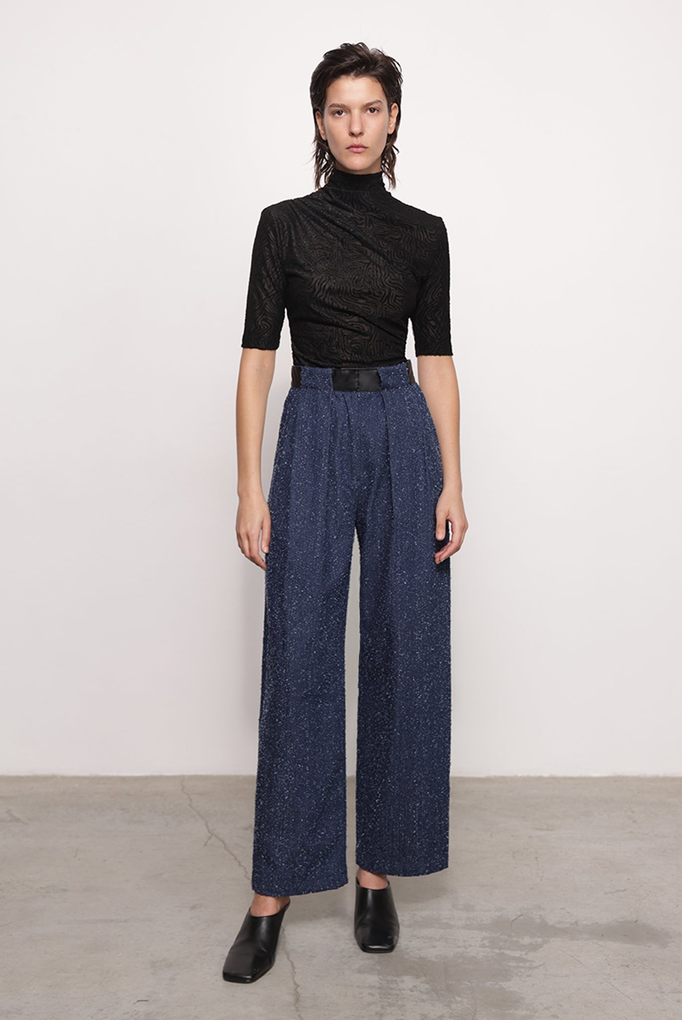 SABINA MUSAYEV - boucle_denim_dark_blue_fw_25_26