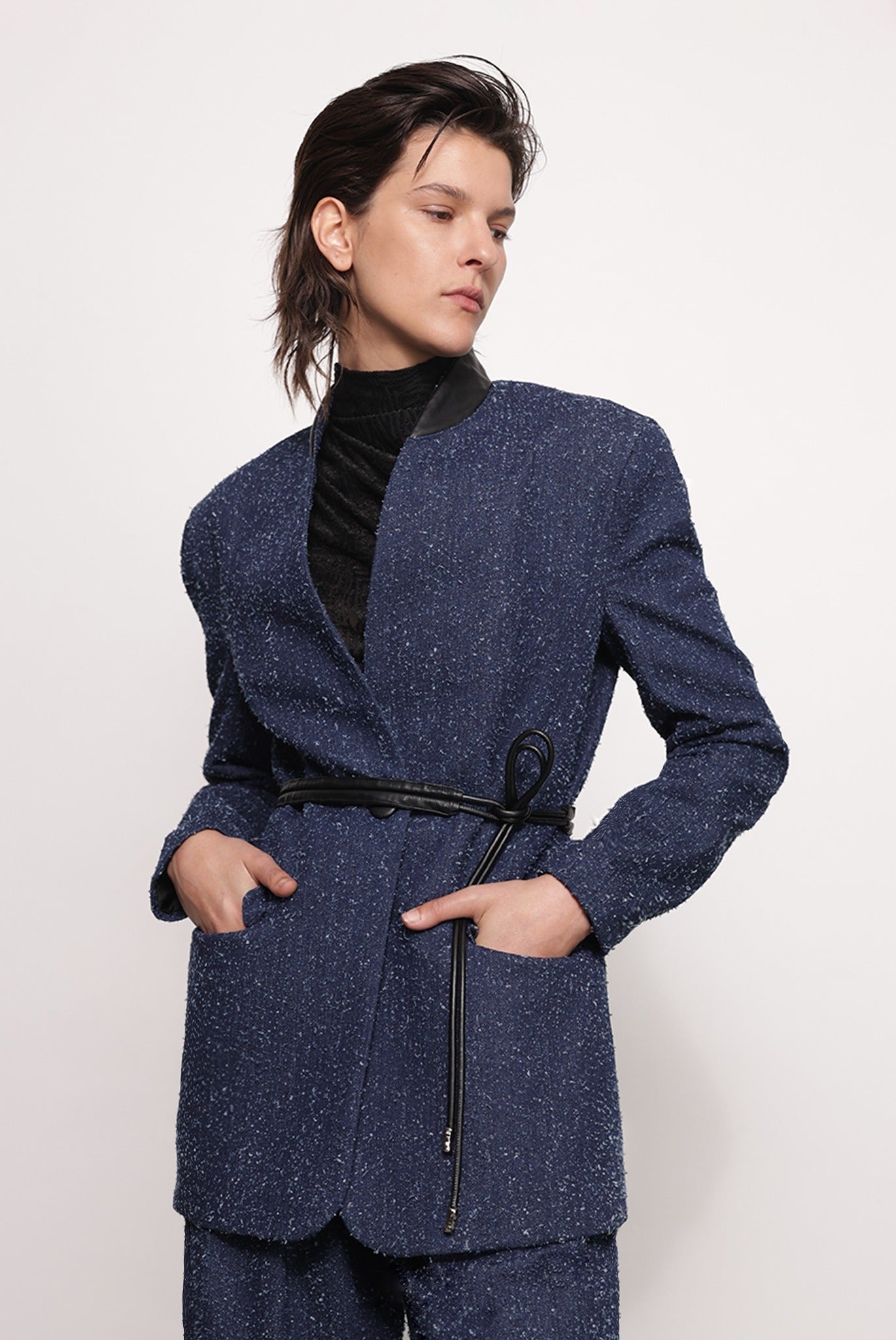 SABINA MUSAYEV - boucle_denim_dark_blue_fw_25_26