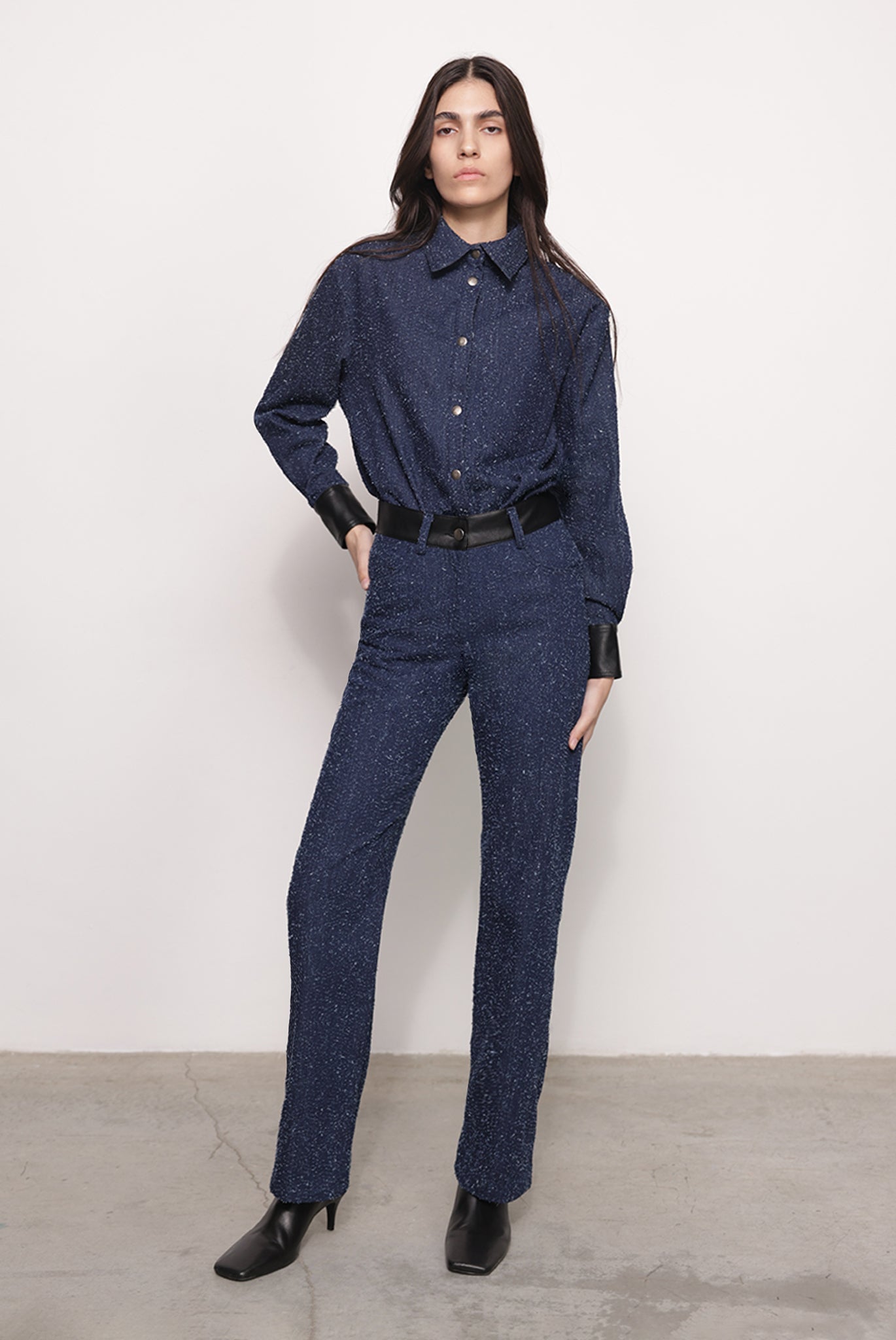 SABINA MUSAYEV - boucle_denim_dark_blue_fw_25_26