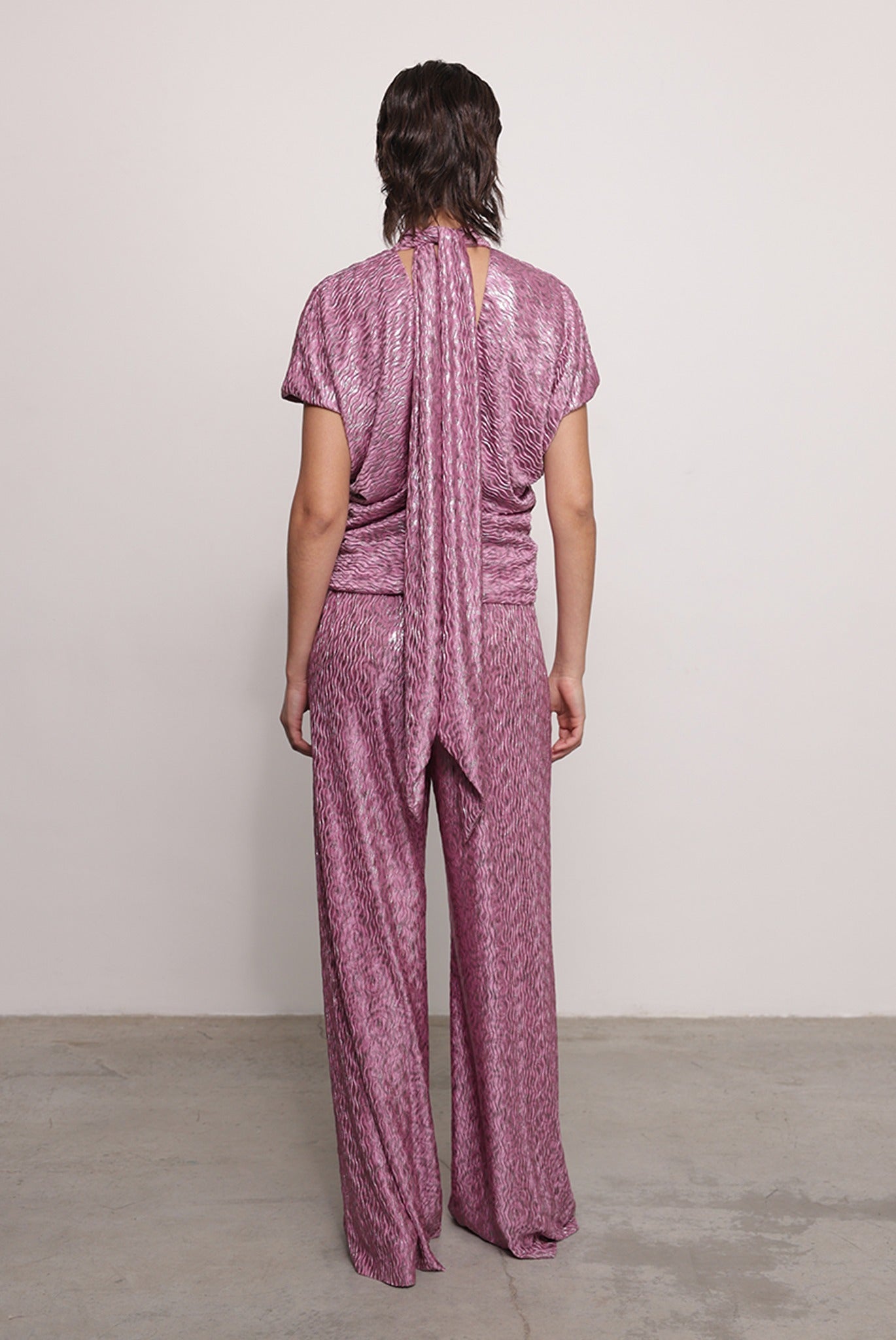 SABINA MUSAYEV - pleated_knit_w._foil_mauve_fw_25_26