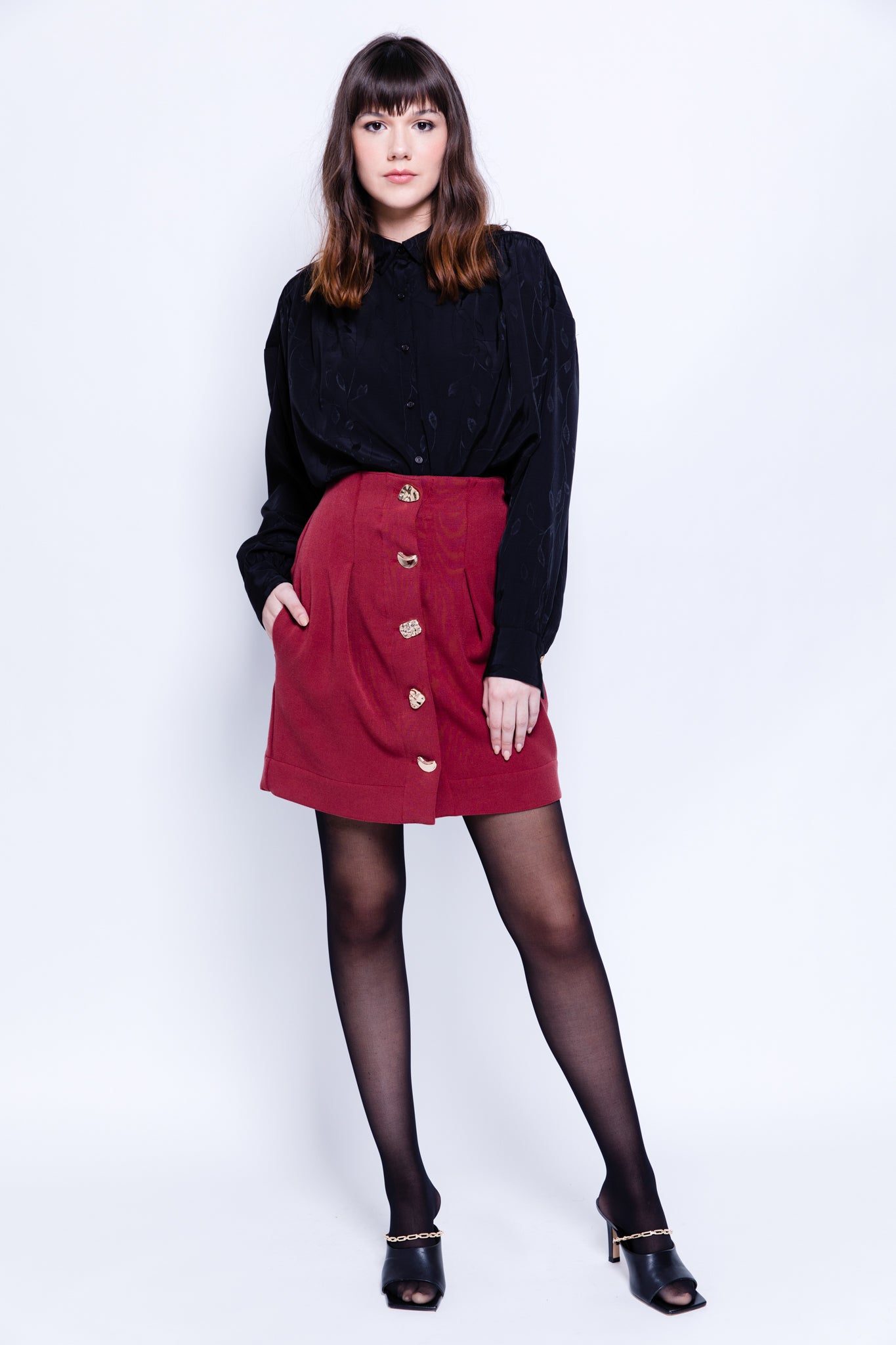 SABINA MUSAYEV - double_face_crepe_garnet