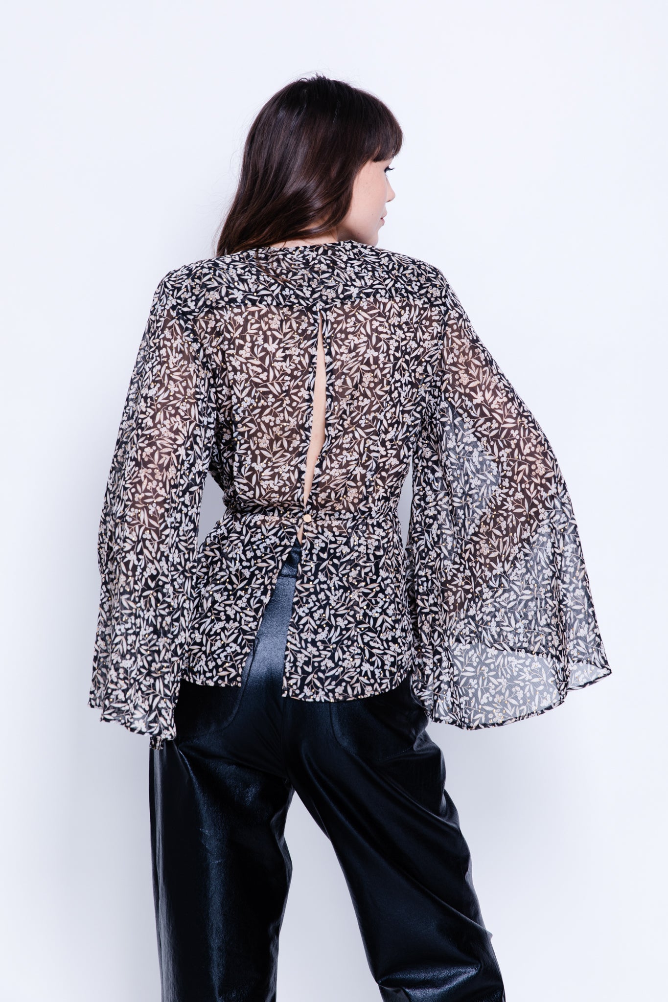 SABINA MUSAYEV - printed_chiffon_w._dewdrop_black_w._white