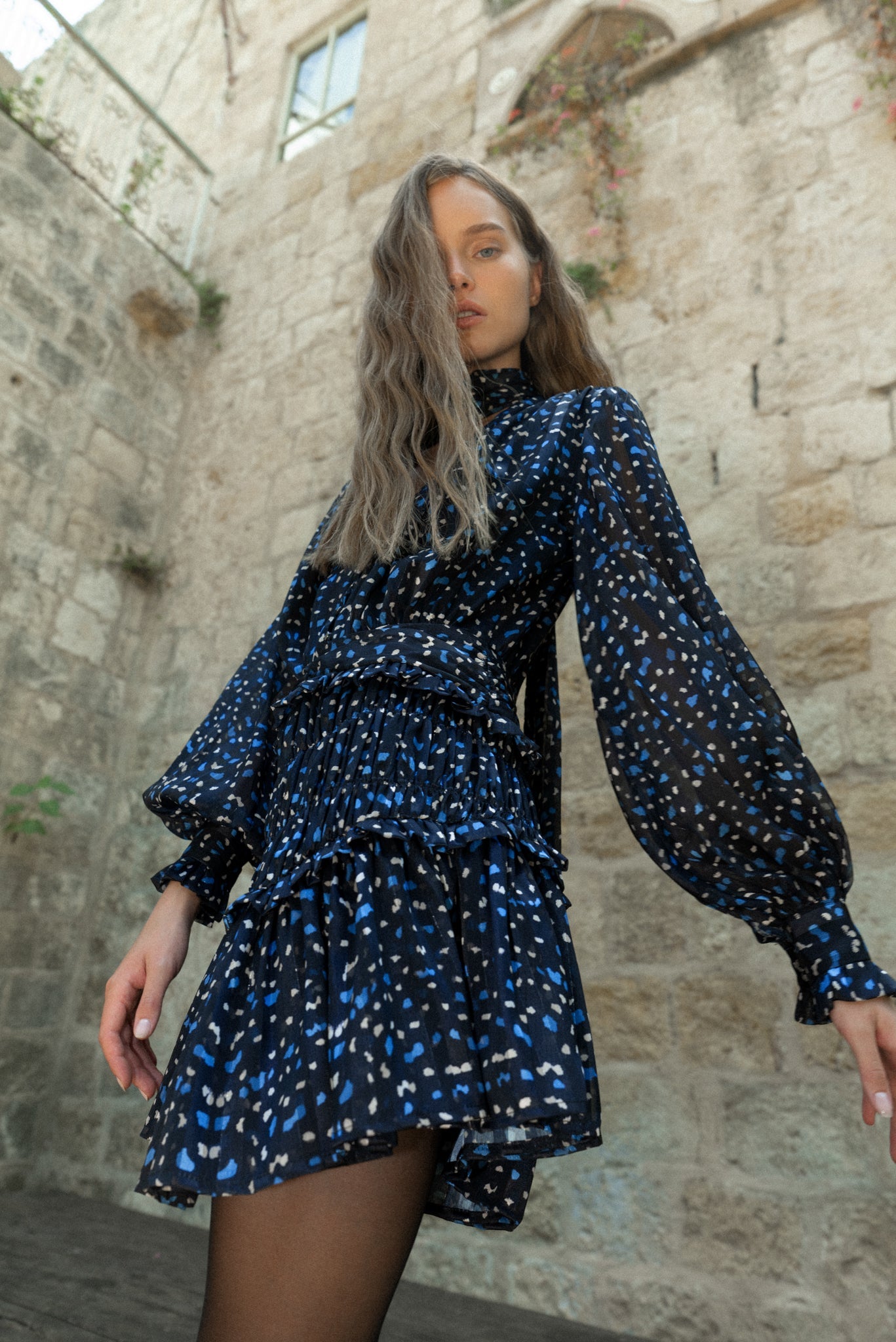 SABINA MUSAYEV - butterfly_print_on_chiffon_black_fw_22_23