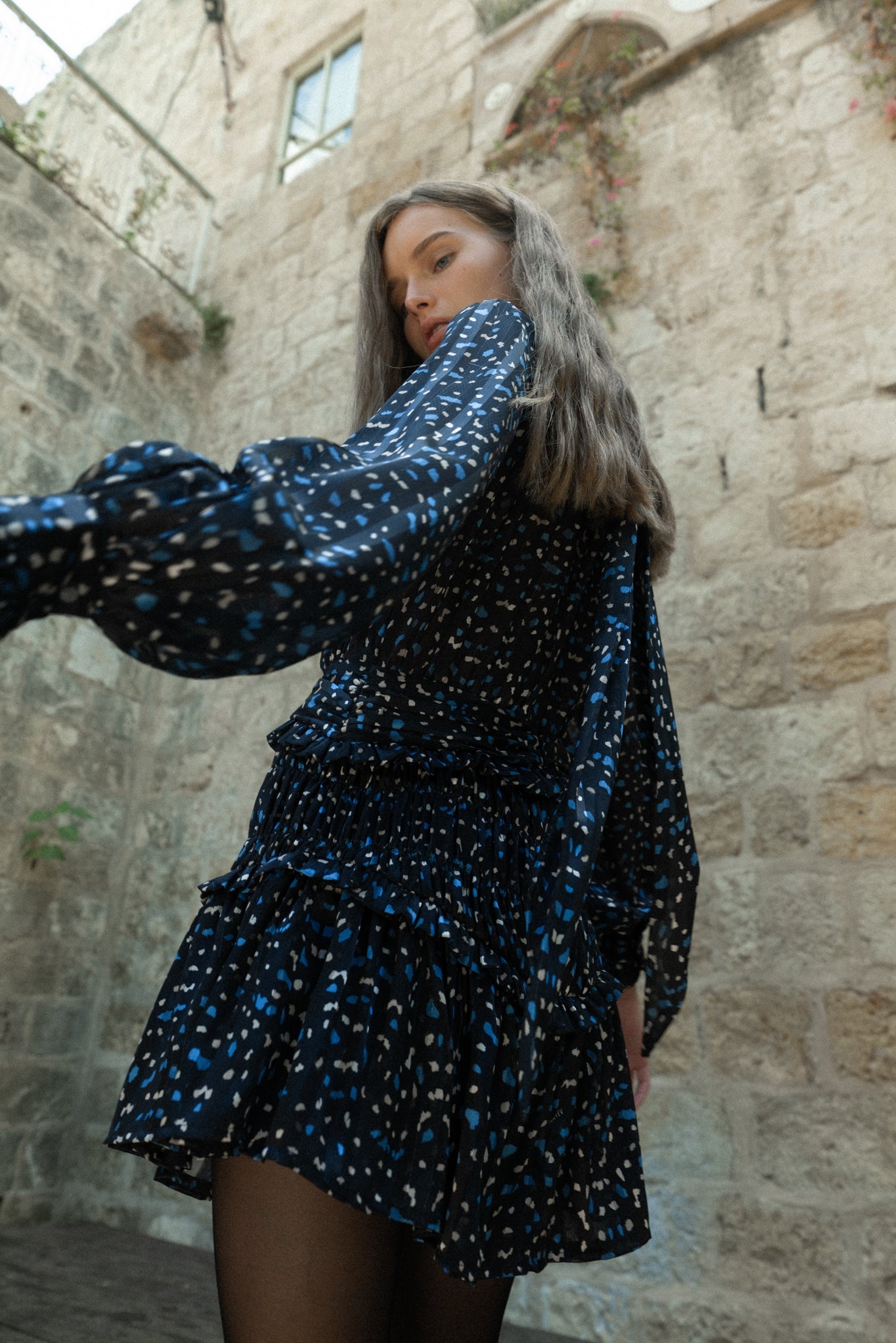 SABINA MUSAYEV - butterfly_print_on_chiffon_black_fw_22_23