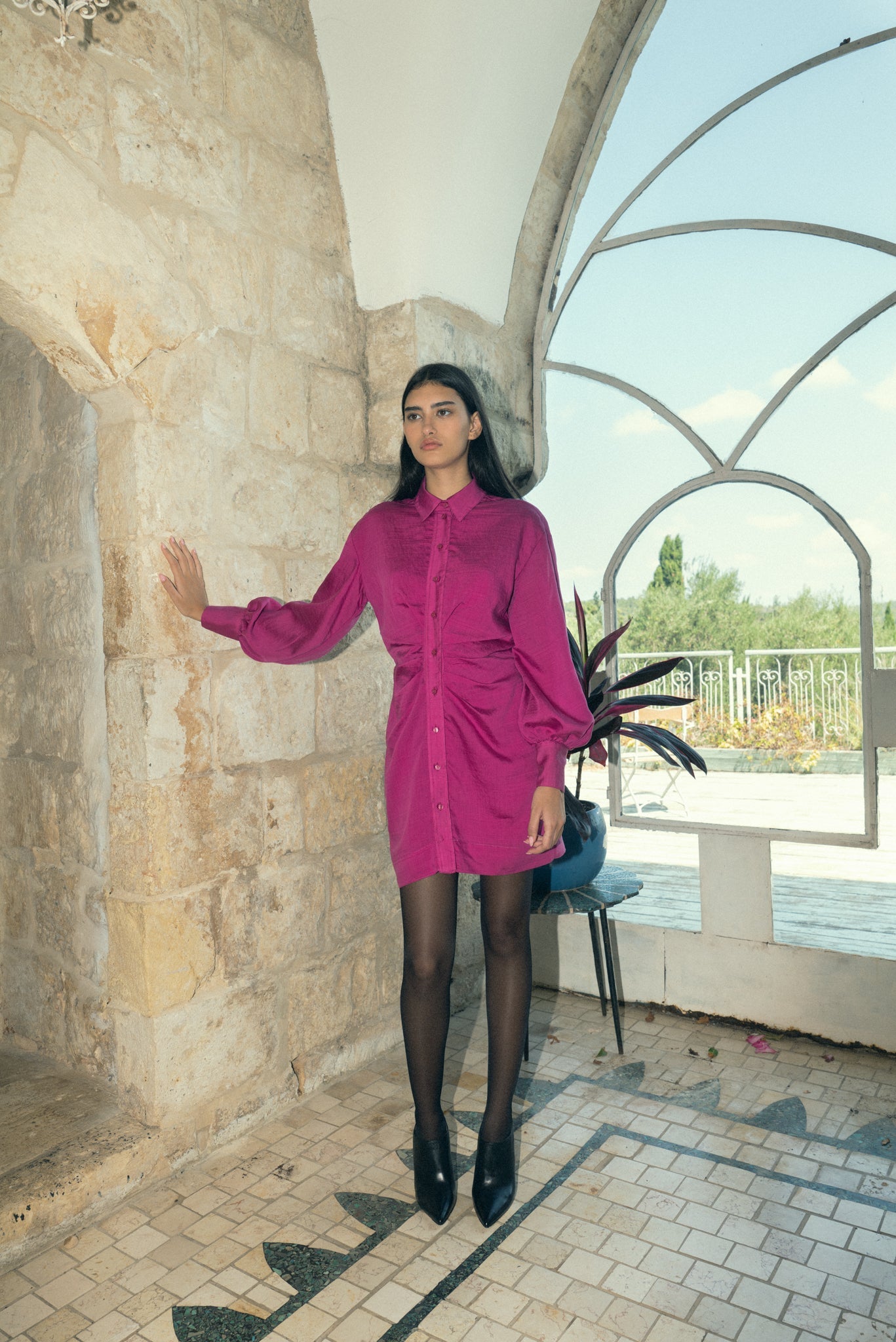 SABINA MUSAYEV - woven_viscose_blend_fuchsia_fw_22_23