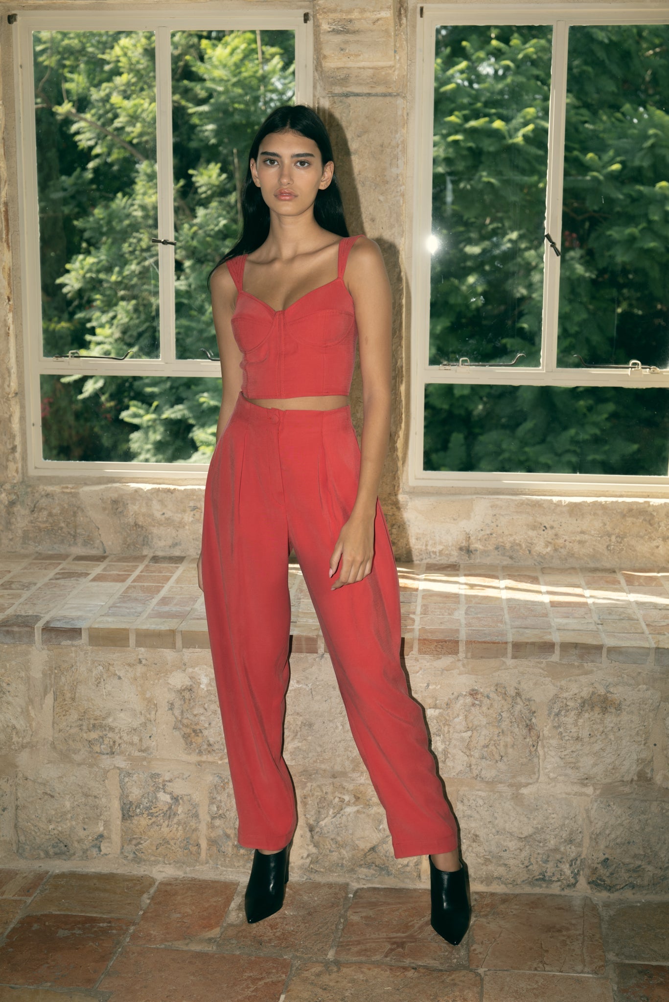 SABINA MUSAYEV - diagonal_viscose_blend_red_fw_22_23