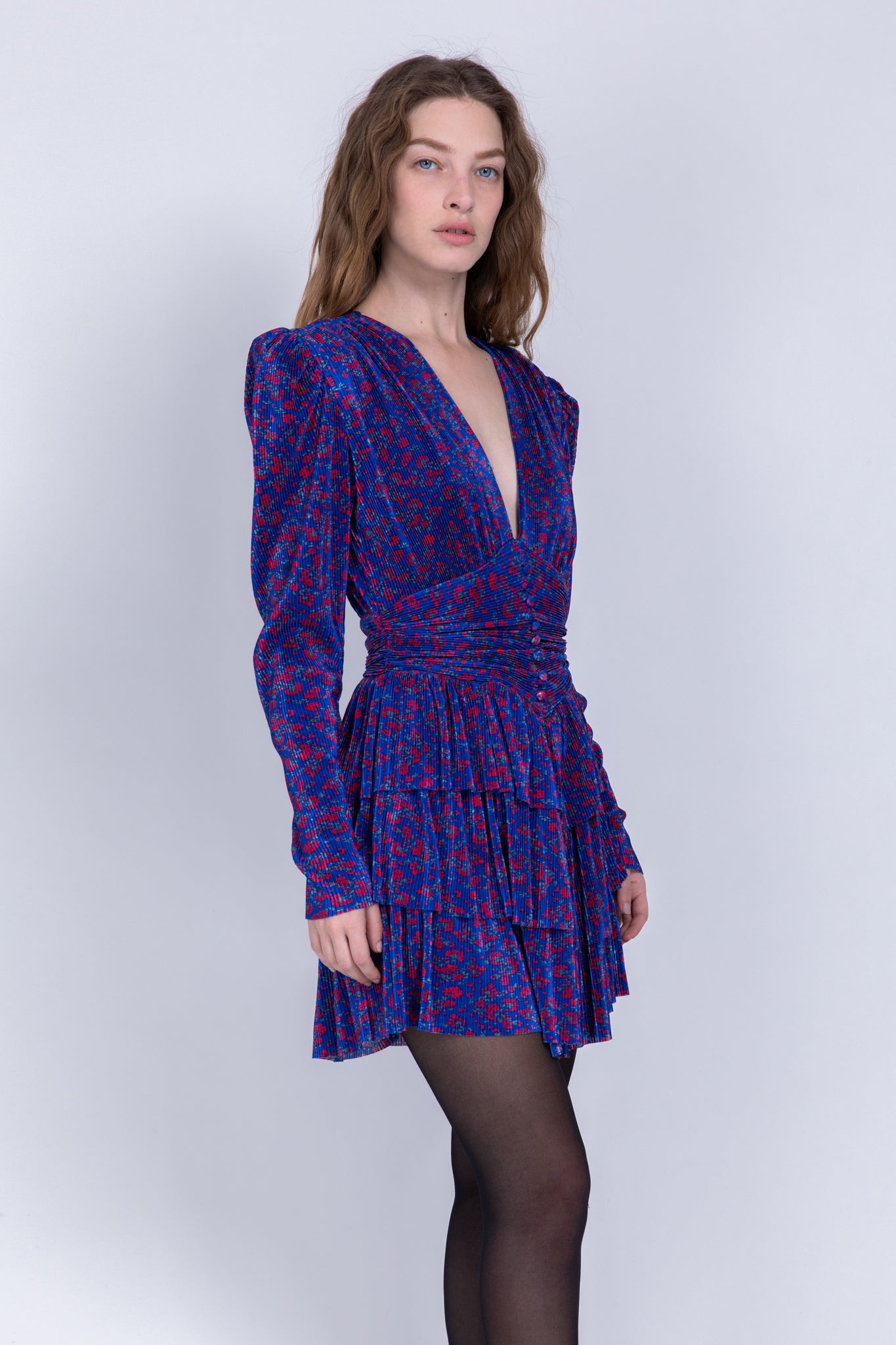SABINA MUSAYEV - printed_pleated_knit_blue_fw_22_23