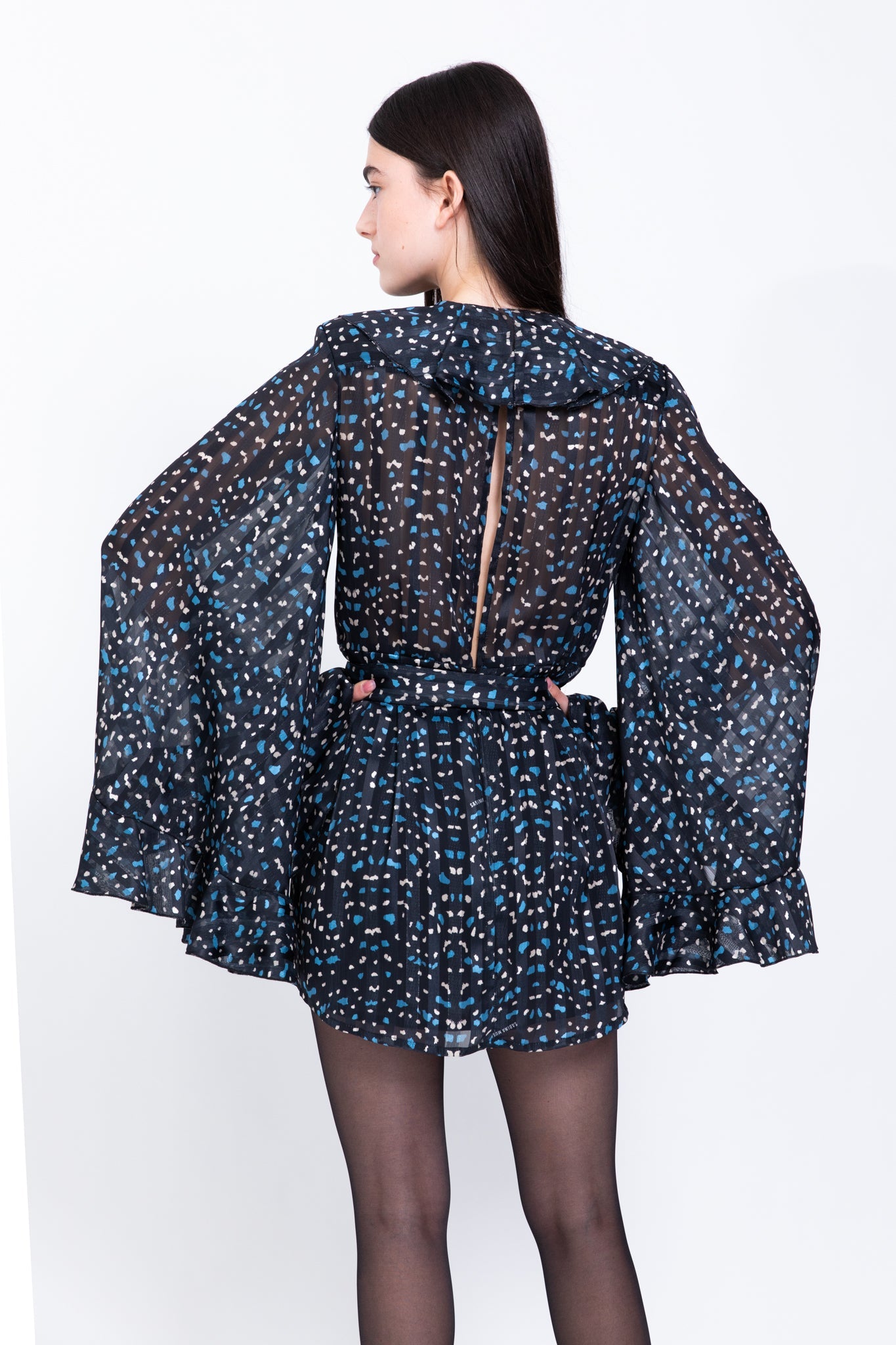 SABINA MUSAYEV - butterfly_print_on_chiffon_black_fw_22_23