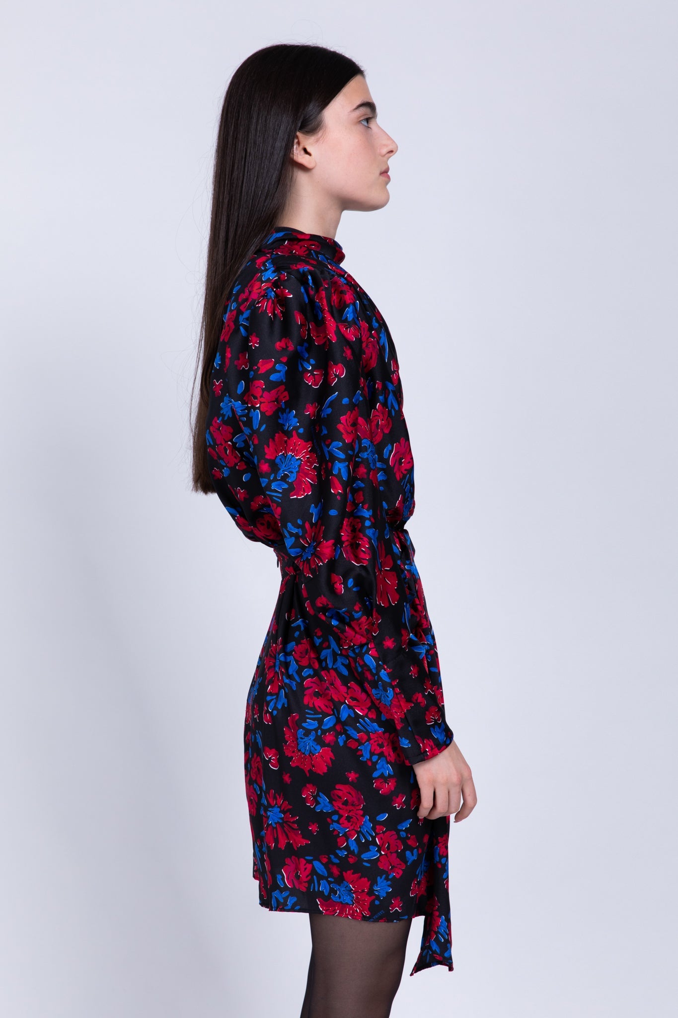 SABINA MUSAYEV - floral_print_on_satin_black_fw_22_23