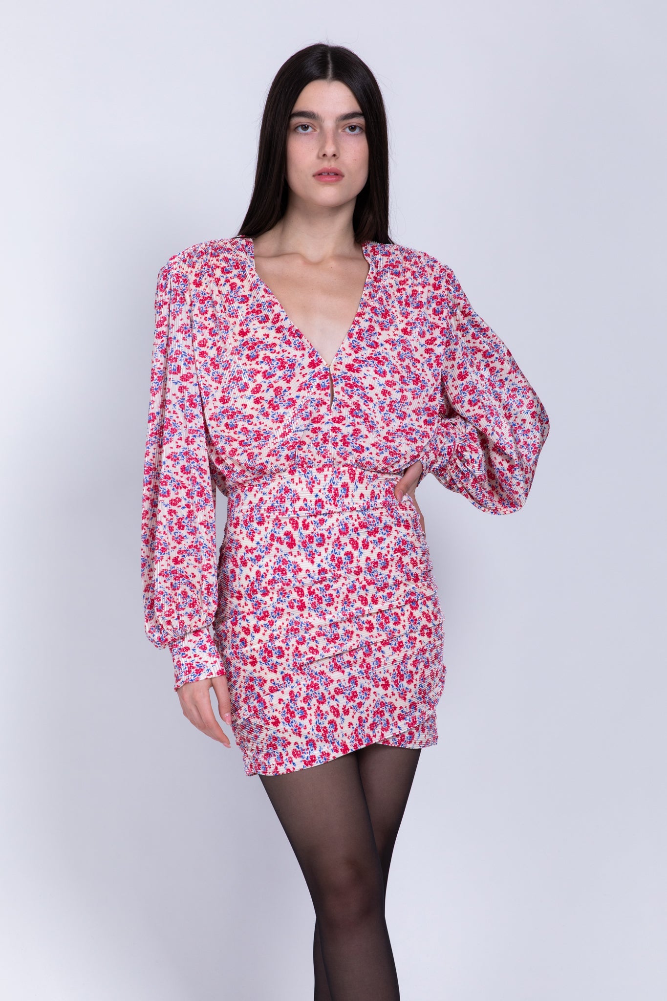 SABINA MUSAYEV - printed_pleated_knit_ivory_fw_22_23
