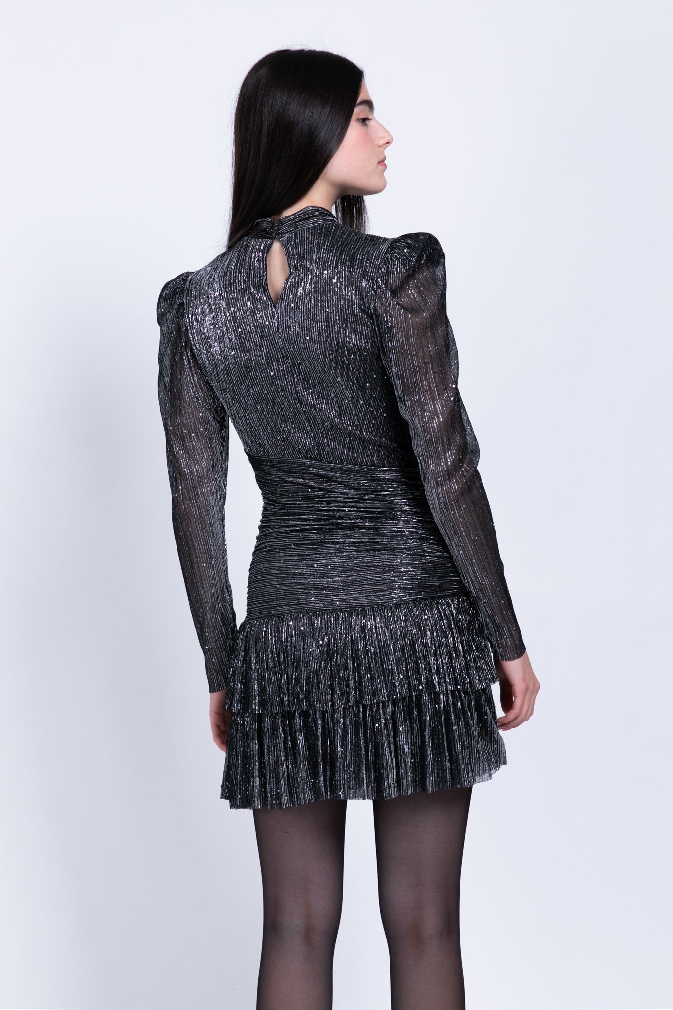 SABINA MUSAYEV - pleated_knit_w_sequins_black_fw_22_23