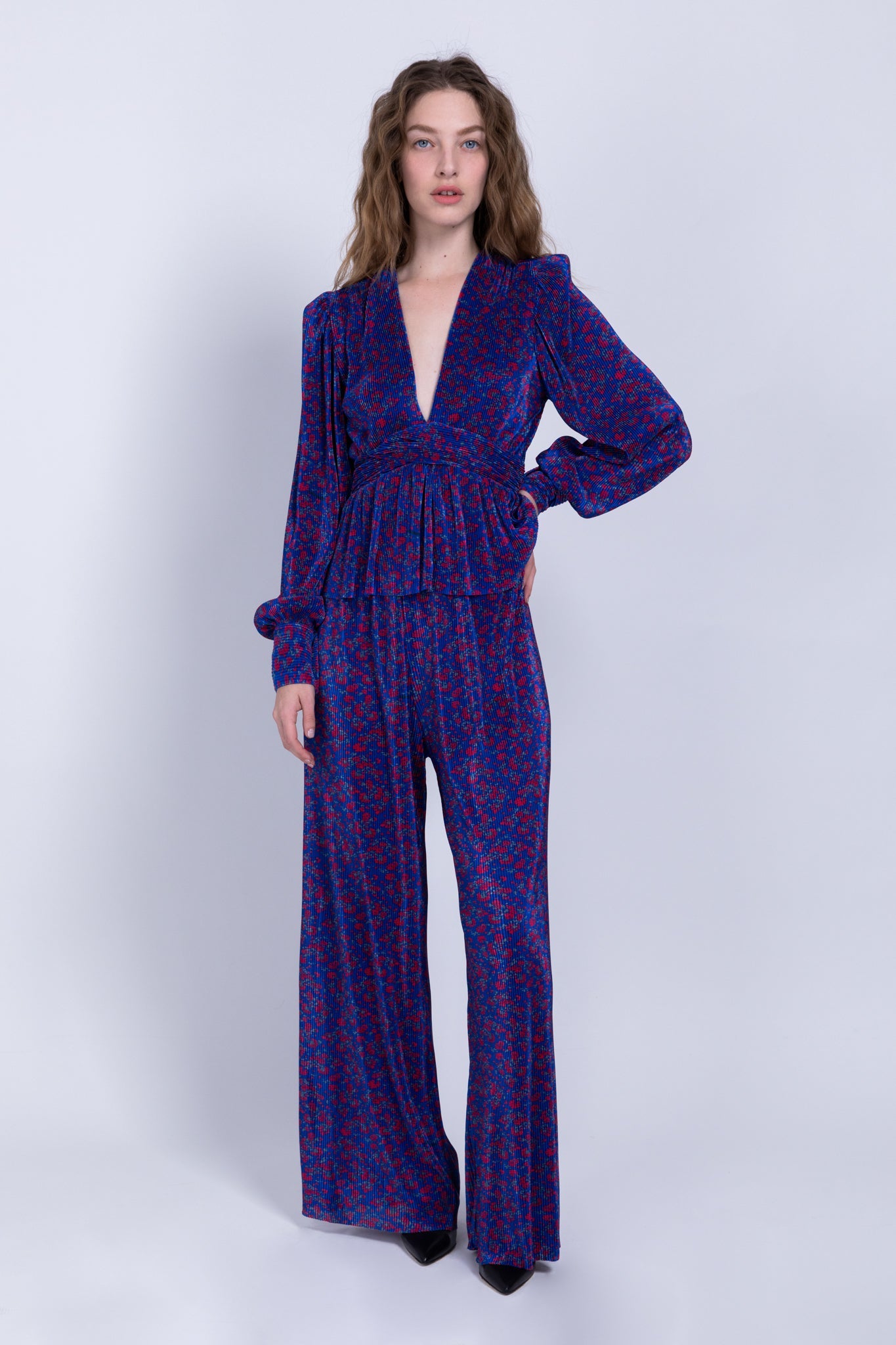 SABINA MUSAYEV - printed_pleated_knit_blue_fw_22_23