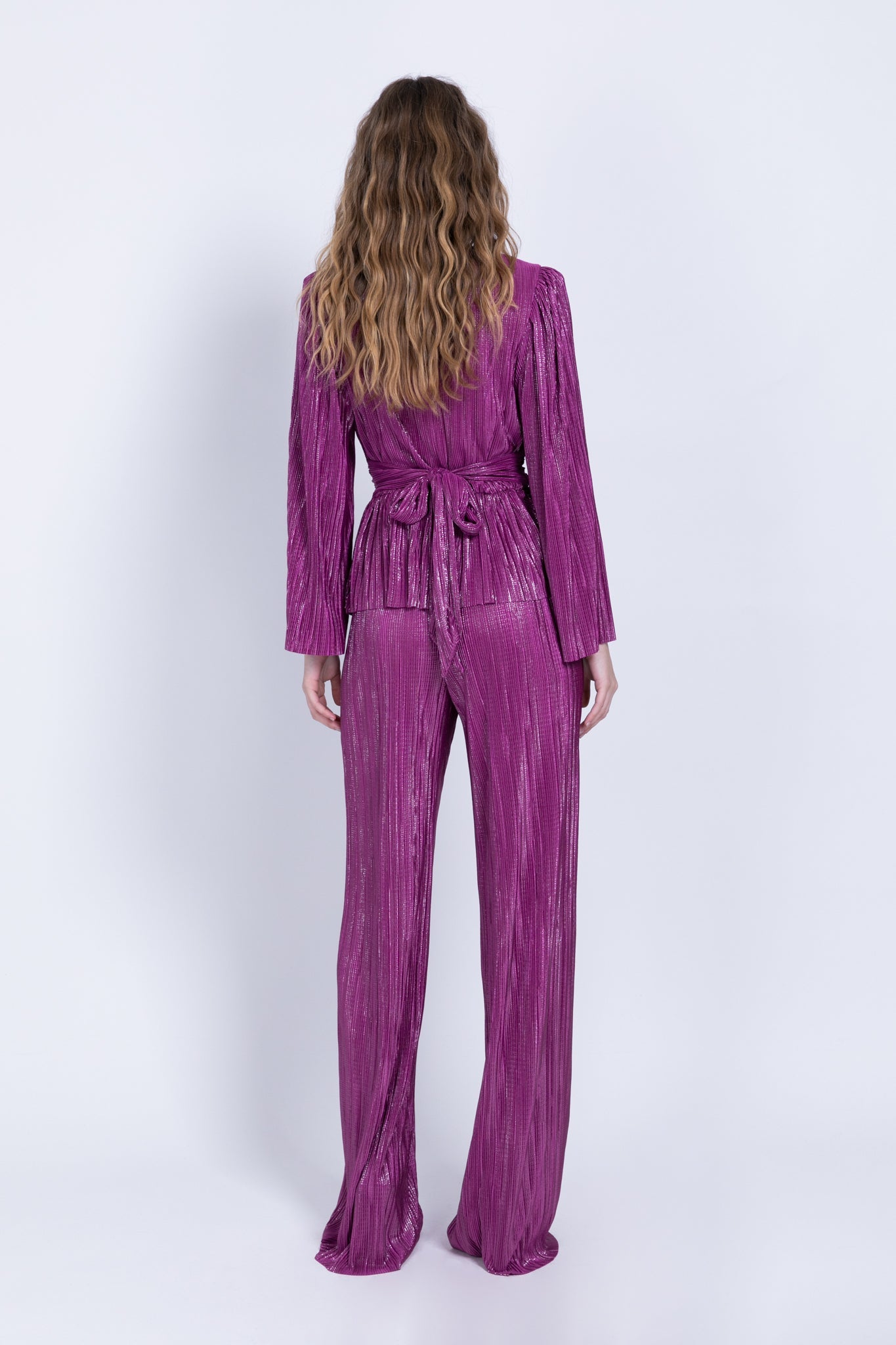 SABINA MUSAYEV - pleated_knit_w_foil_purple_fw_22_23