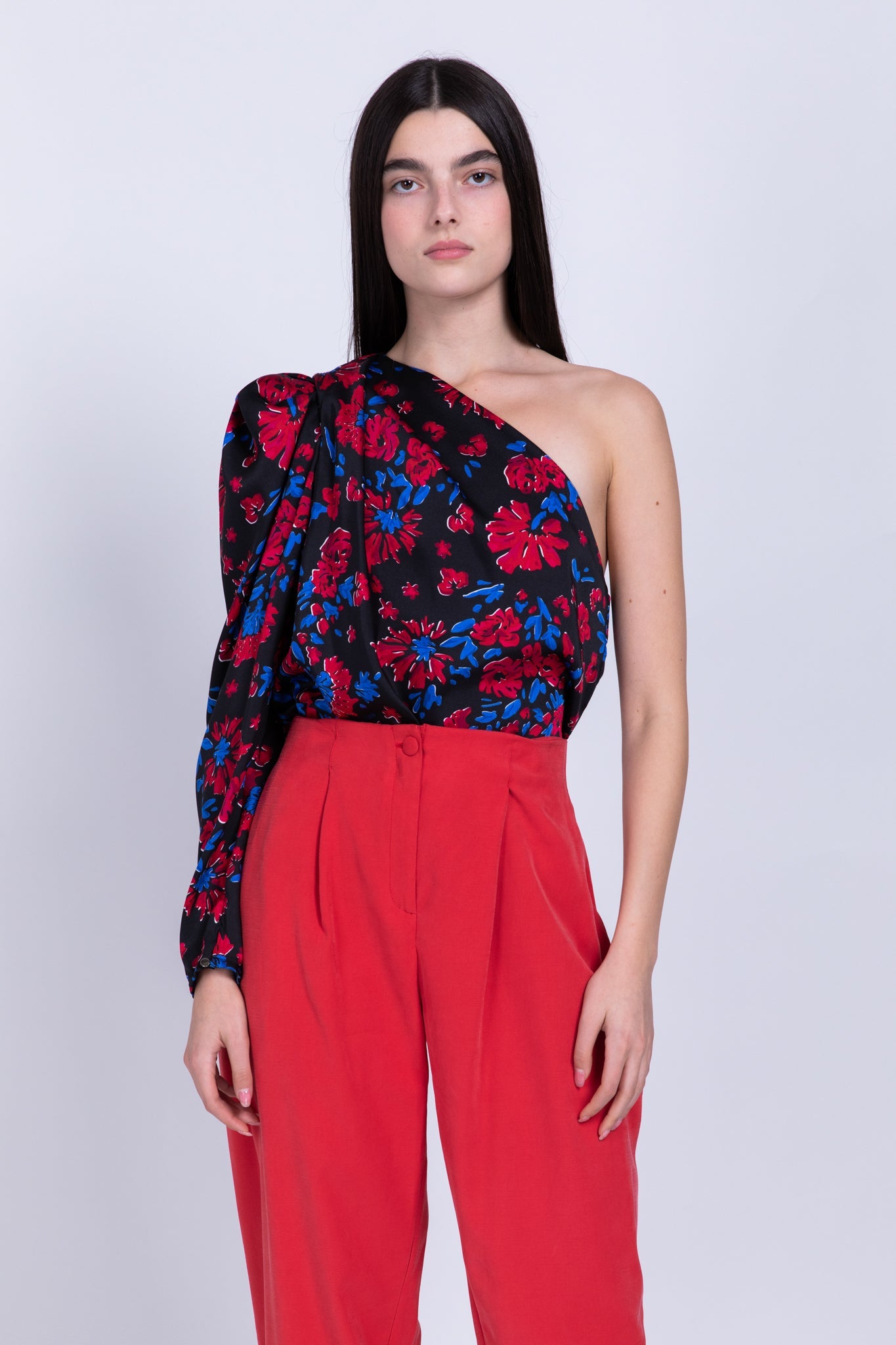 SABINA MUSAYEV - floral_print_on_satin_black_fw_22_23
