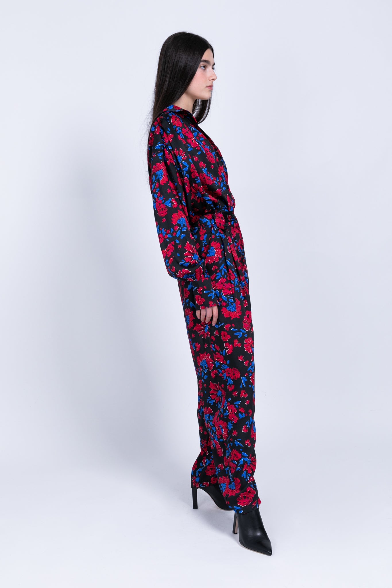 SABINA MUSAYEV - floral_print_on_satin_black_fw_22_23