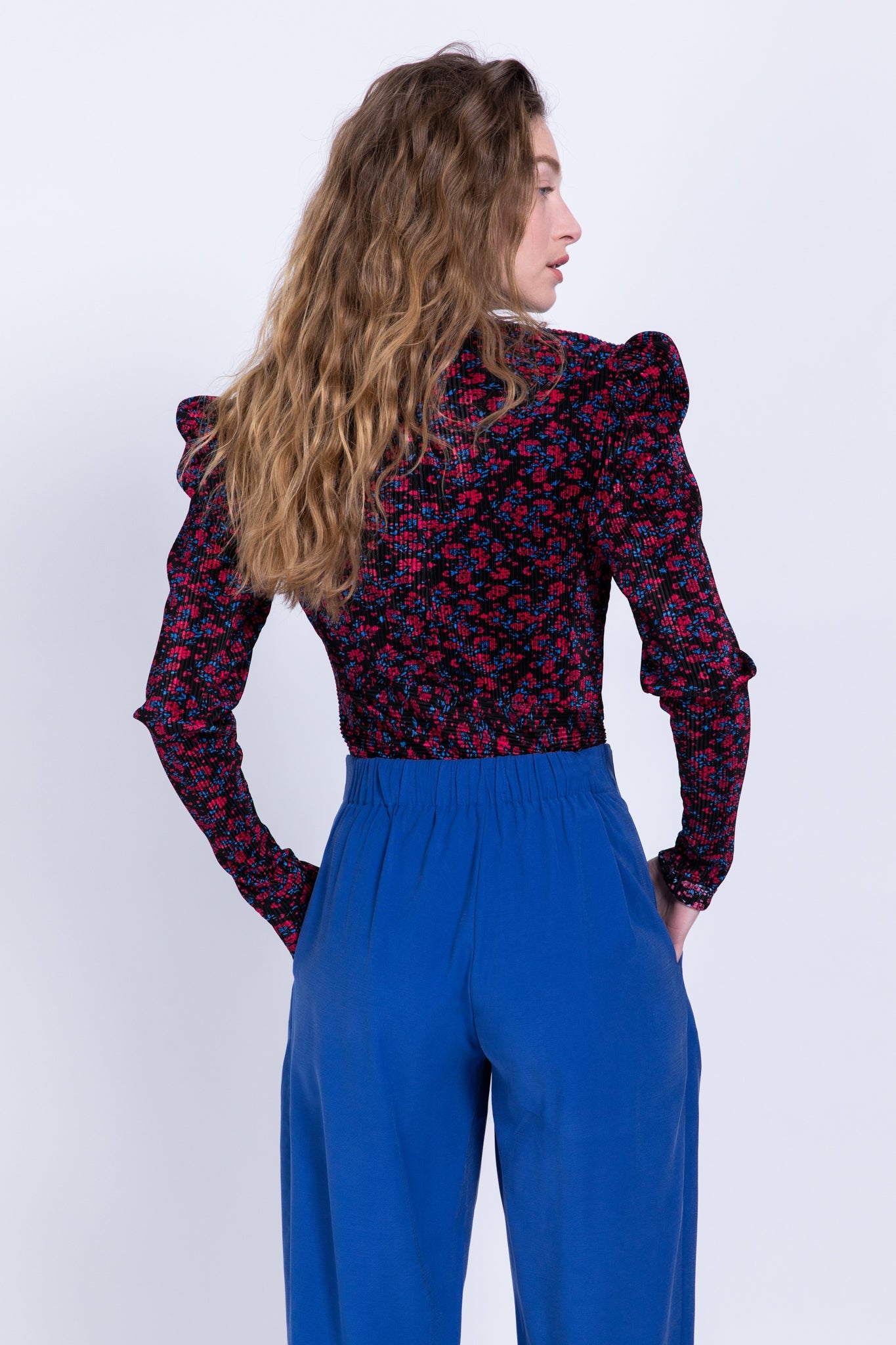 SABINA MUSAYEV - printed_pleated_knit_black_fw_22_23